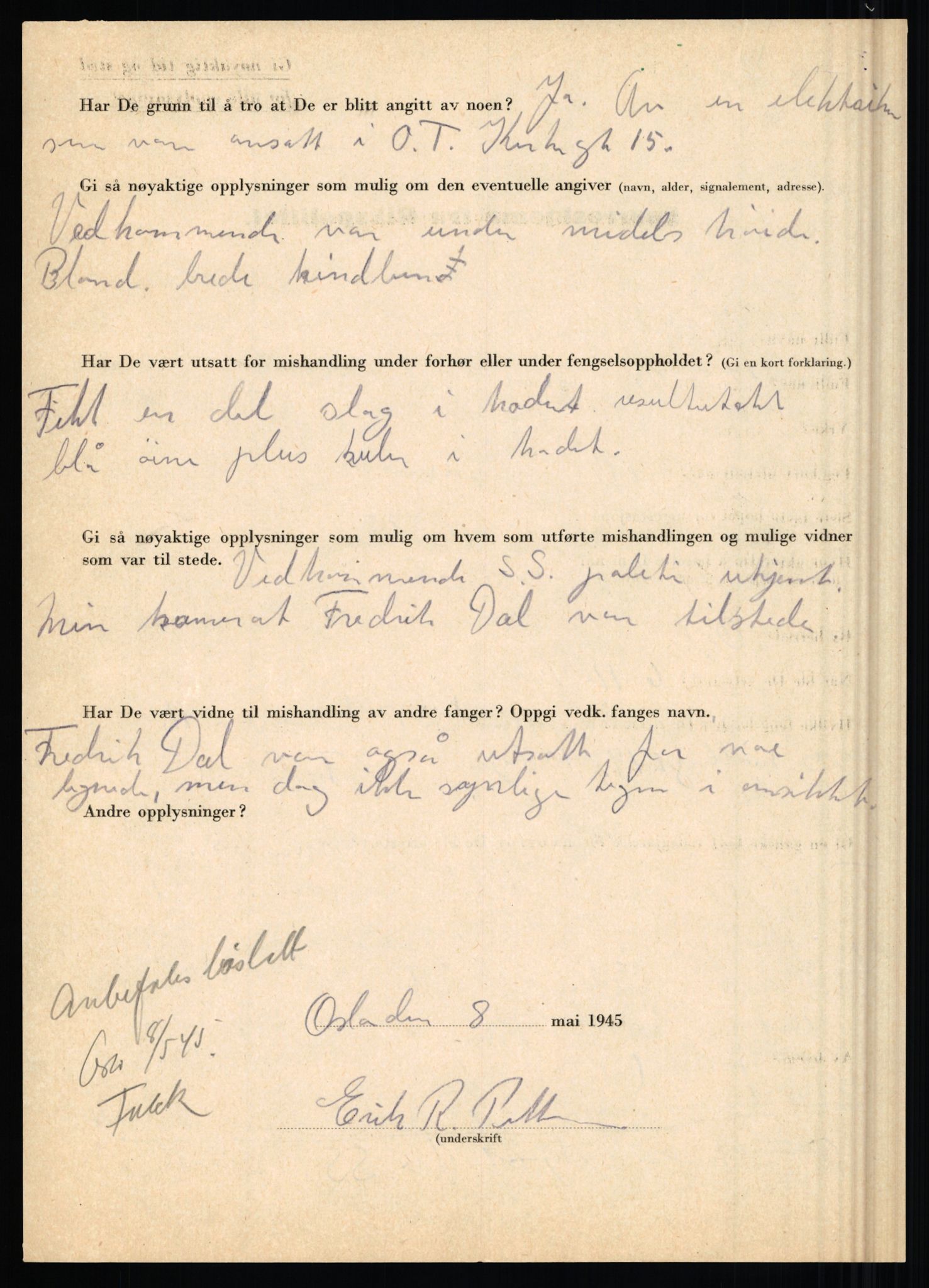 Rikspolitisjefen, AV/RA-S-1560/L/L0014: Pettersen, Aksel - Savosnick, Ernst, 1940-1945, p. 44