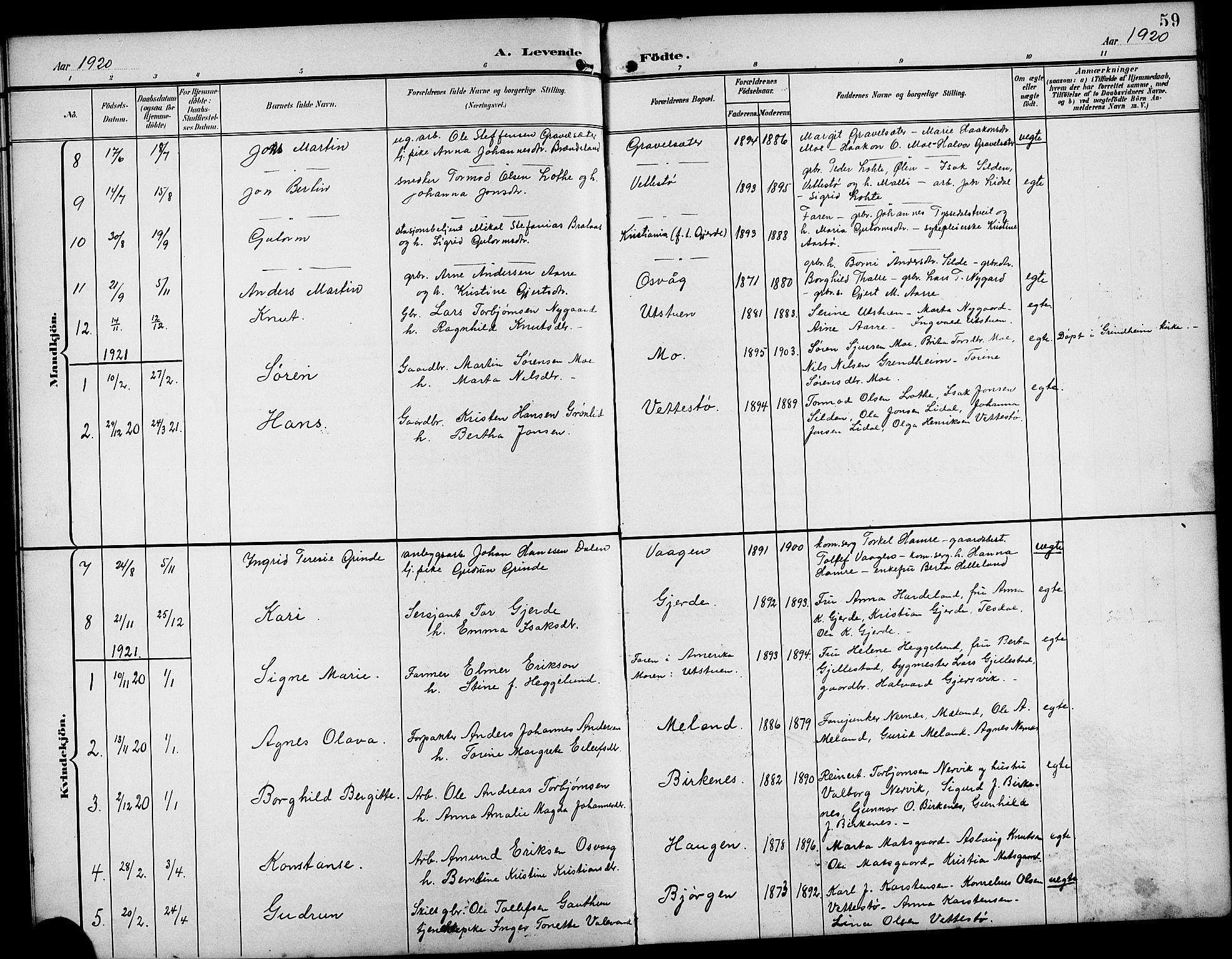 Etne sokneprestembete, SAB/A-75001/H/Hab: Parish register (copy) no. B 5, 1898-1926, p. 59