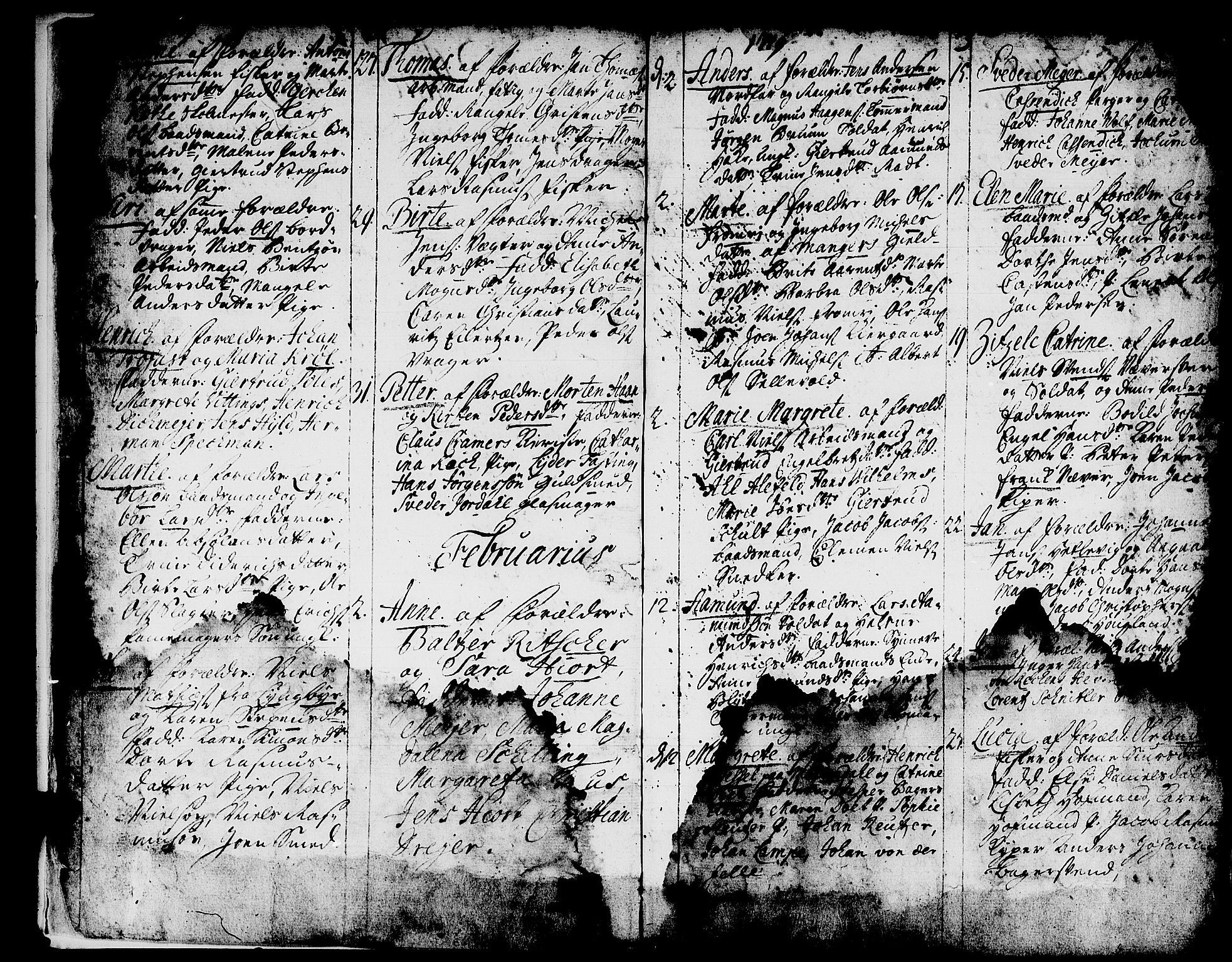 Domkirken sokneprestembete, AV/SAB-A-74801/H/Haa/L0001: Parish register (official) no. A 1, 1719-1732, p. 2-3