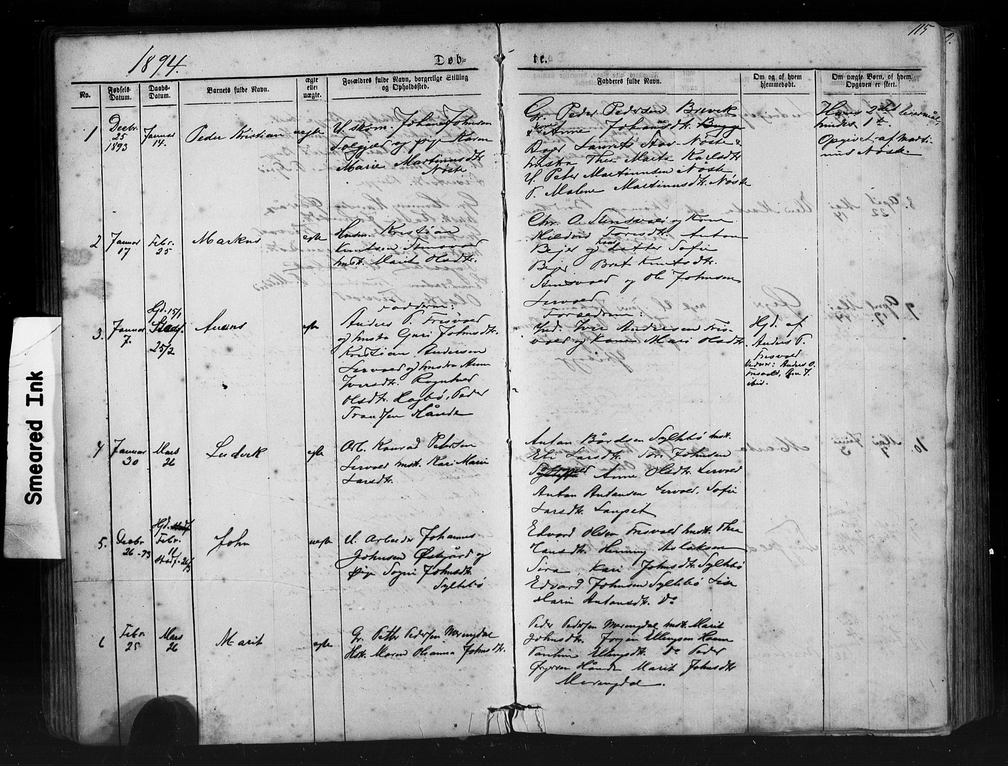 Ministerialprotokoller, klokkerbøker og fødselsregistre - Møre og Romsdal, SAT/A-1454/552/L0638: Parish register (copy) no. 552C01, 1867-1902, p. 115