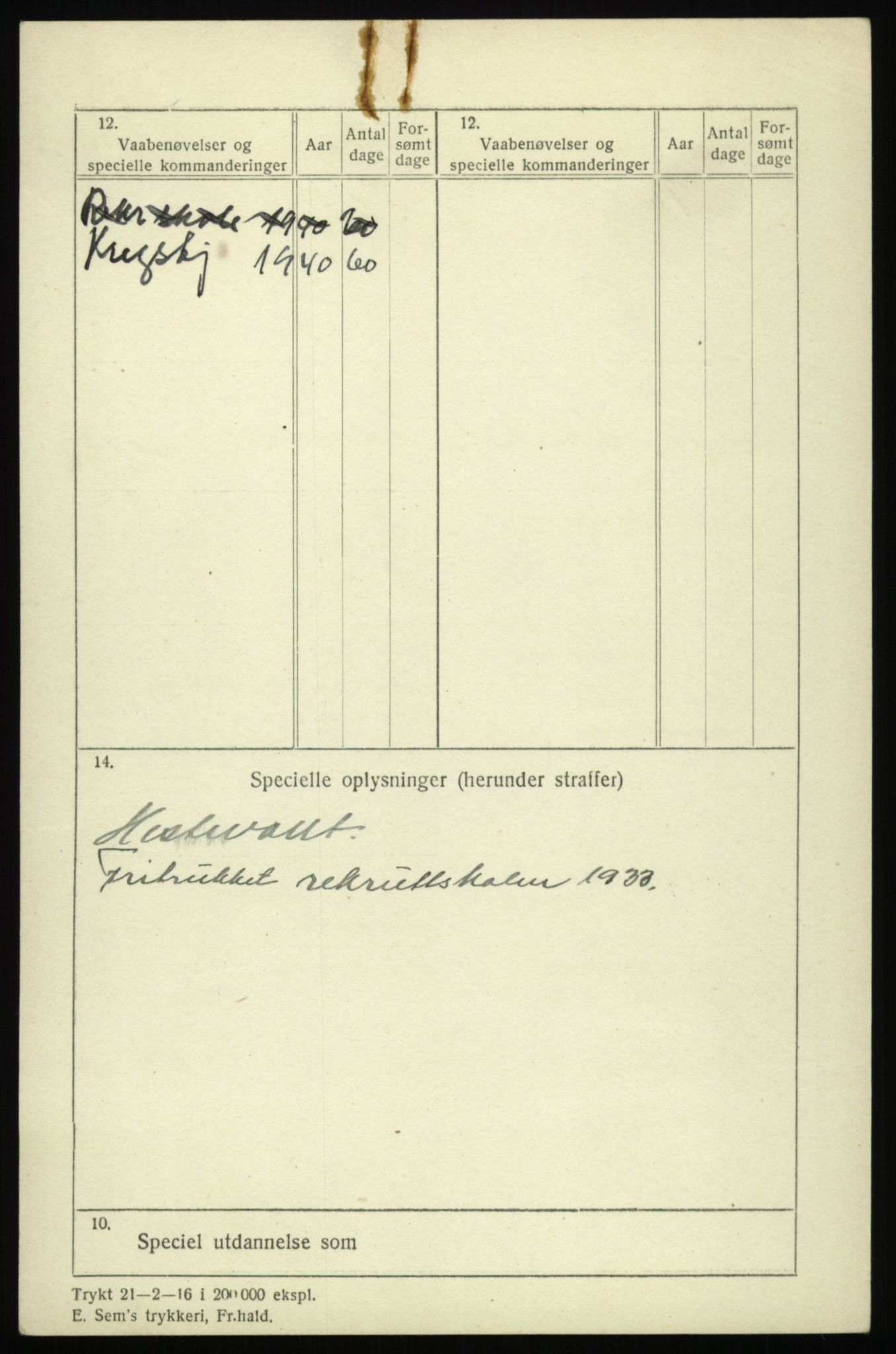 Forsvaret, Troms infanteriregiment nr. 16, AV/RA-RAFA-3146/P/Pa/L0017: Rulleblad for regimentets menige mannskaper, årsklasse 1933, 1933, p. 1056