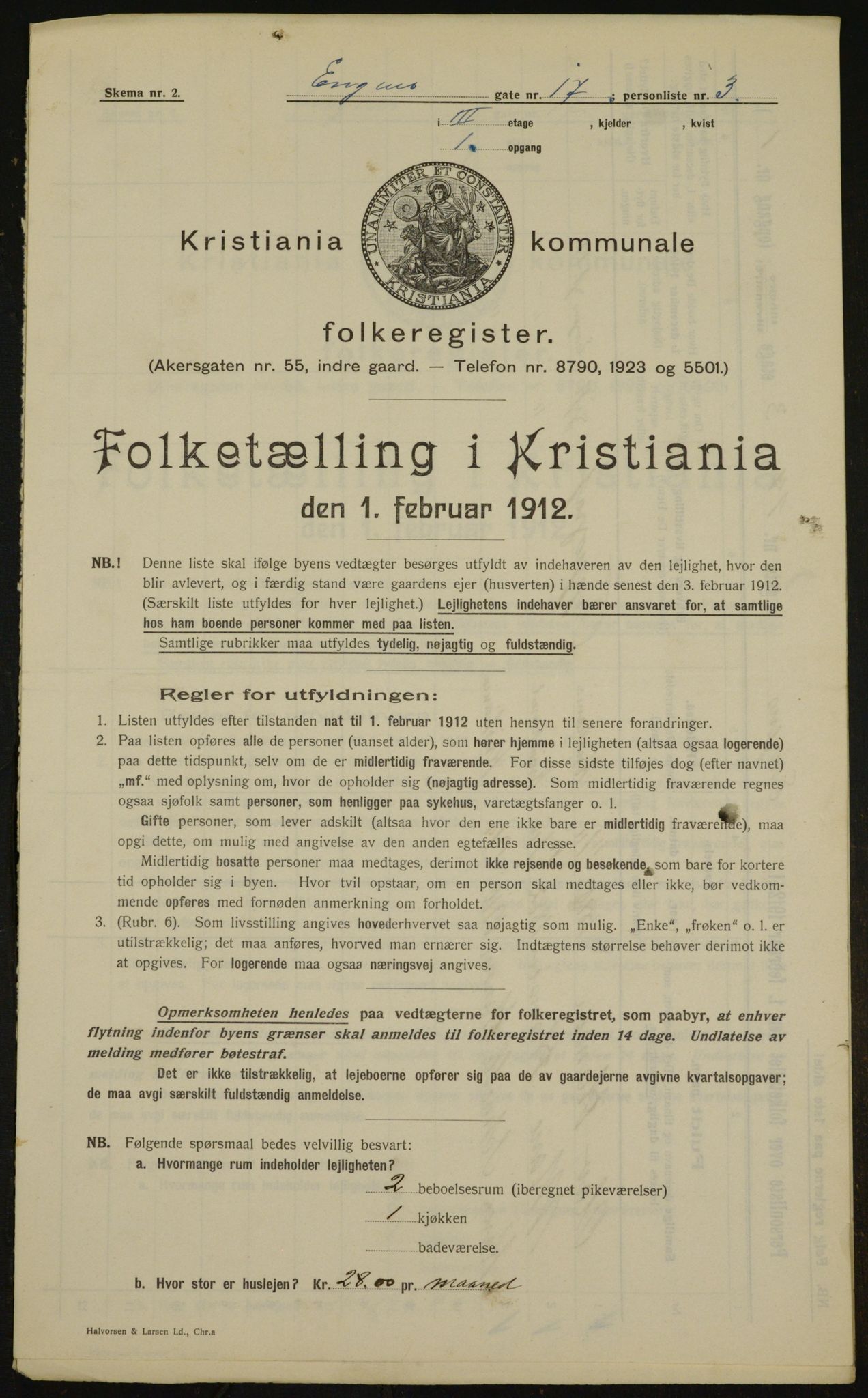 OBA, Municipal Census 1912 for Kristiania, 1912, p. 21877