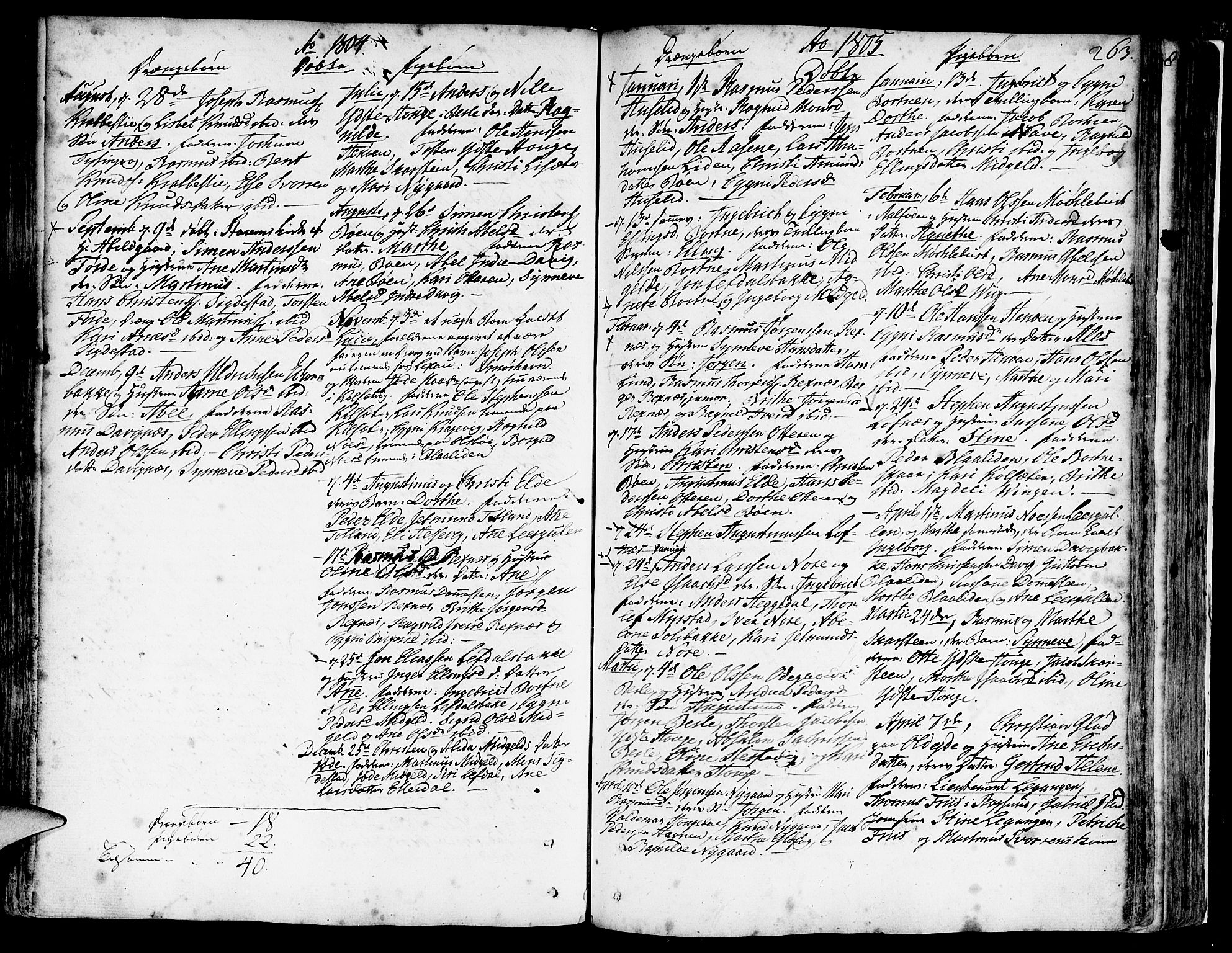 Davik sokneprestembete, SAB/A-79701/H/Haa/Haaa/L0002: Parish register (official) no. A 2, 1742-1816, p. 263