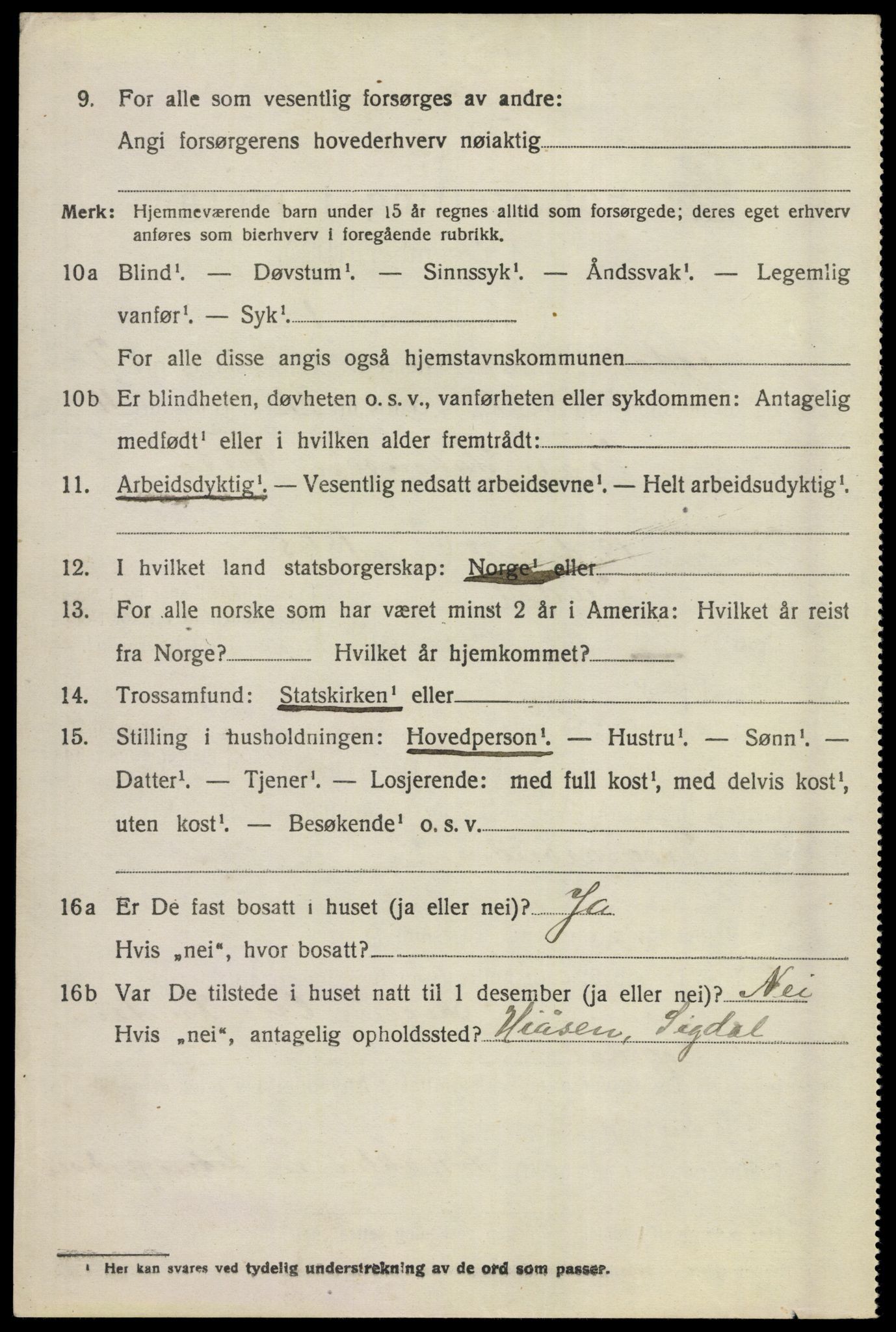 SAKO, 1920 census for Sigdal, 1920, p. 5459