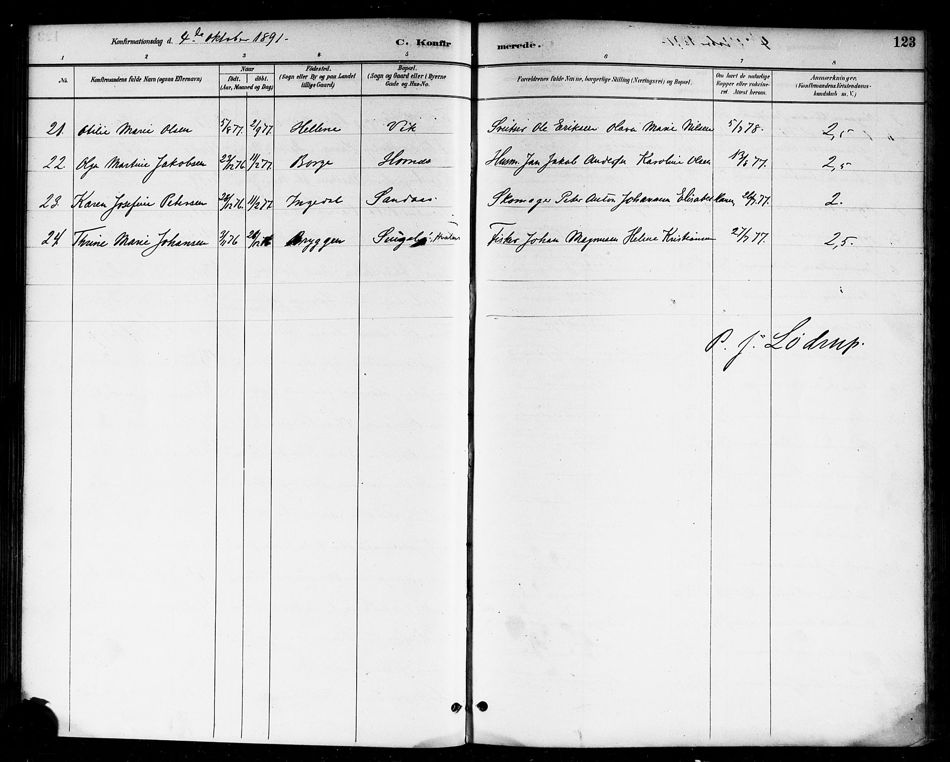 Skjeberg prestekontor Kirkebøker, AV/SAO-A-10923/F/Fa/L0009: Parish register (official) no. I 9, 1886-1897, p. 123