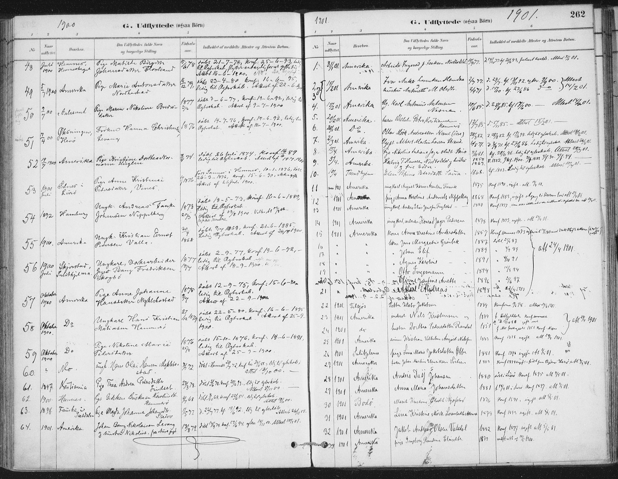 Ministerialprotokoller, klokkerbøker og fødselsregistre - Nordland, AV/SAT-A-1459/838/L0553: Parish register (official) no. 838A11, 1880-1910, p. 262