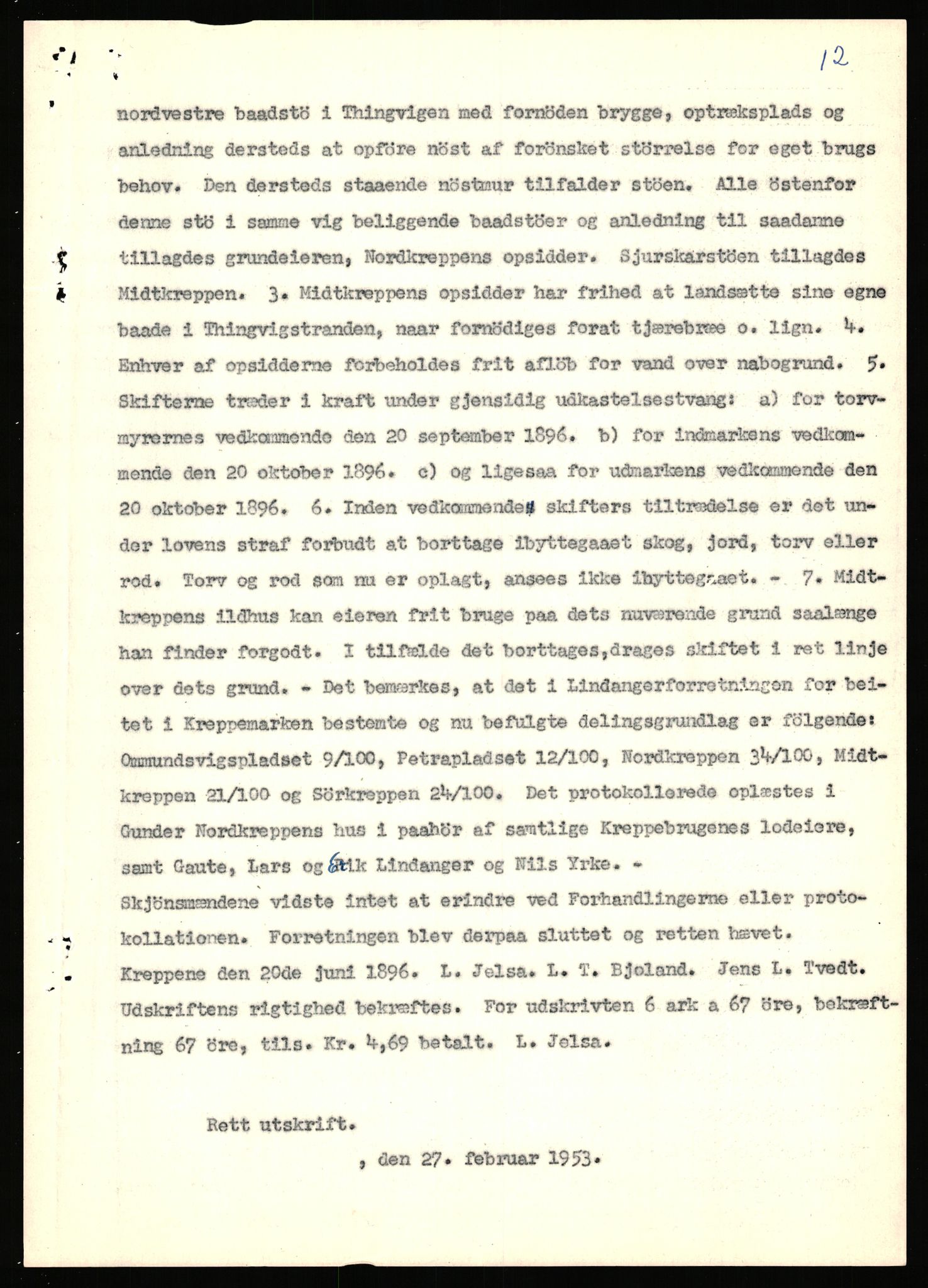 Statsarkivet i Stavanger, SAST/A-101971/03/Y/Yj/L0048: Avskrifter sortert etter gårdsnavn: Kluge - Kristianslyst, 1750-1930, p. 476