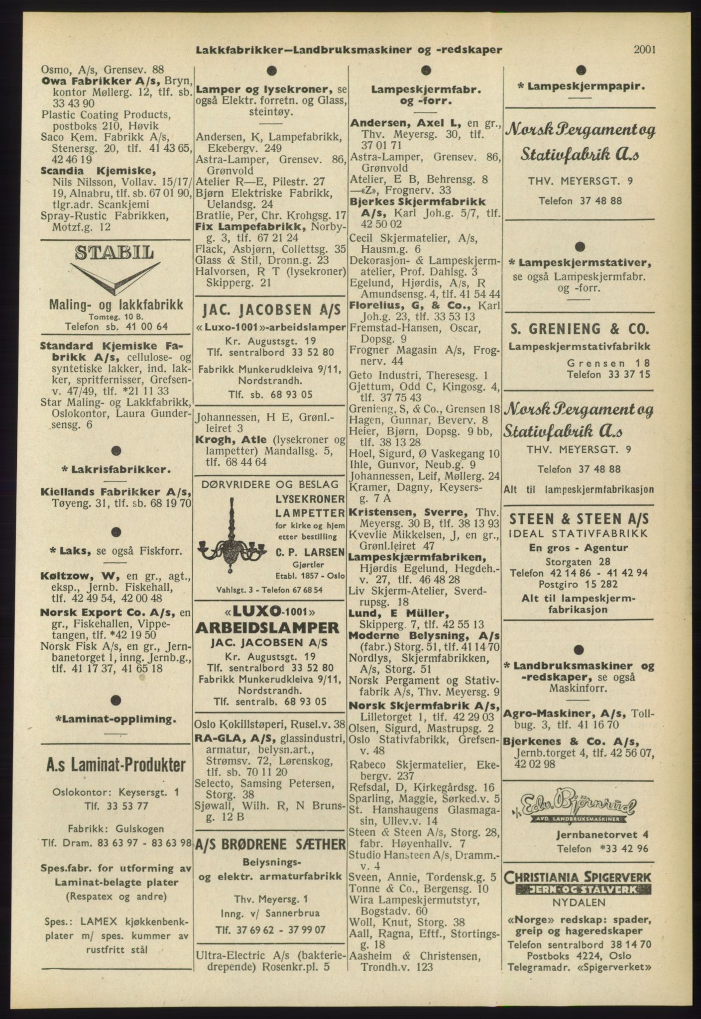 Kristiania/Oslo adressebok, PUBL/-, 1960-1961, p. 2001