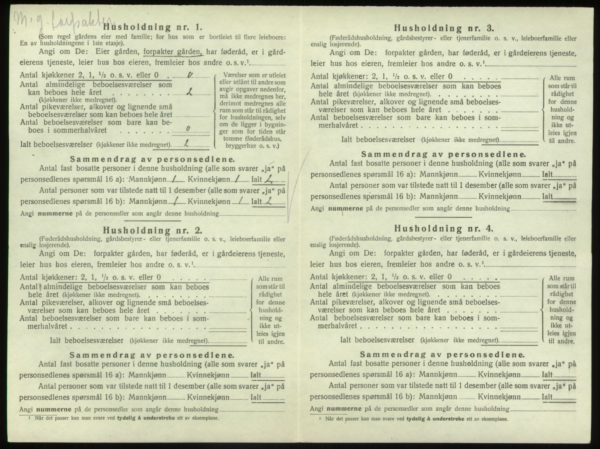 SAB, 1920 census for Gaular, 1920, p. 245