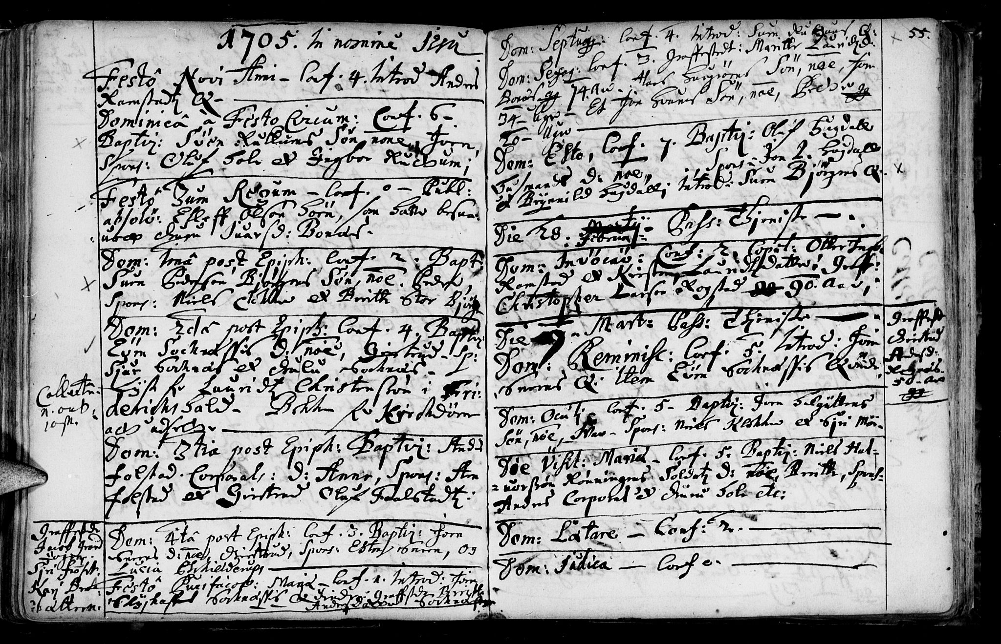 Ministerialprotokoller, klokkerbøker og fødselsregistre - Sør-Trøndelag, SAT/A-1456/687/L0990: Parish register (official) no. 687A01, 1690-1746, p. 55
