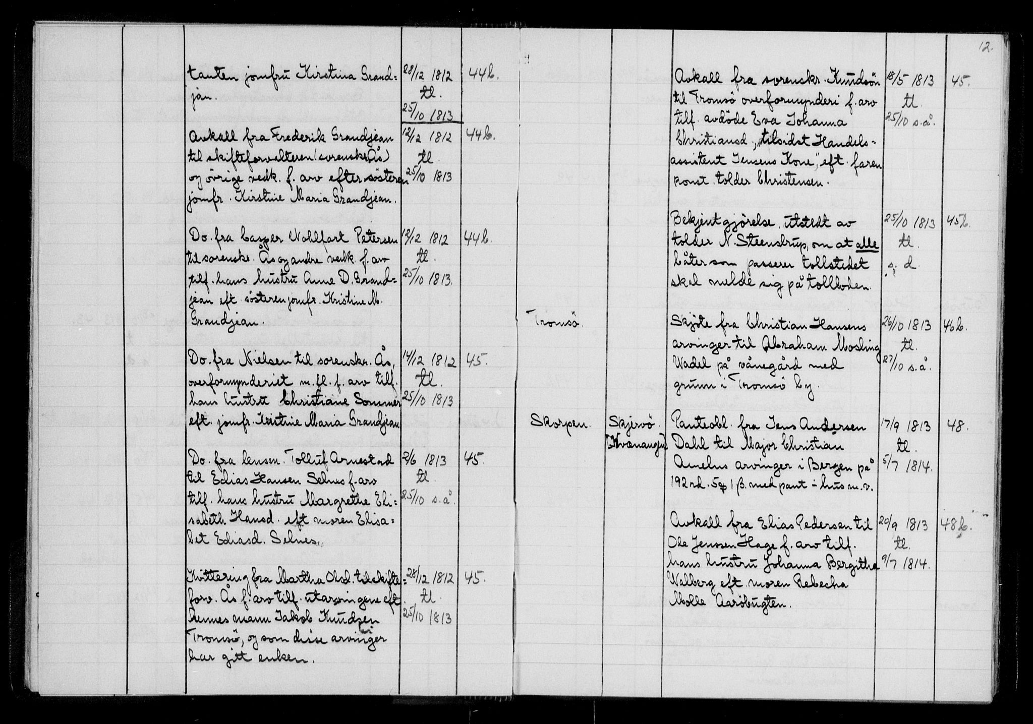 Mortgage book no. 2, 1809-1838, p. 12