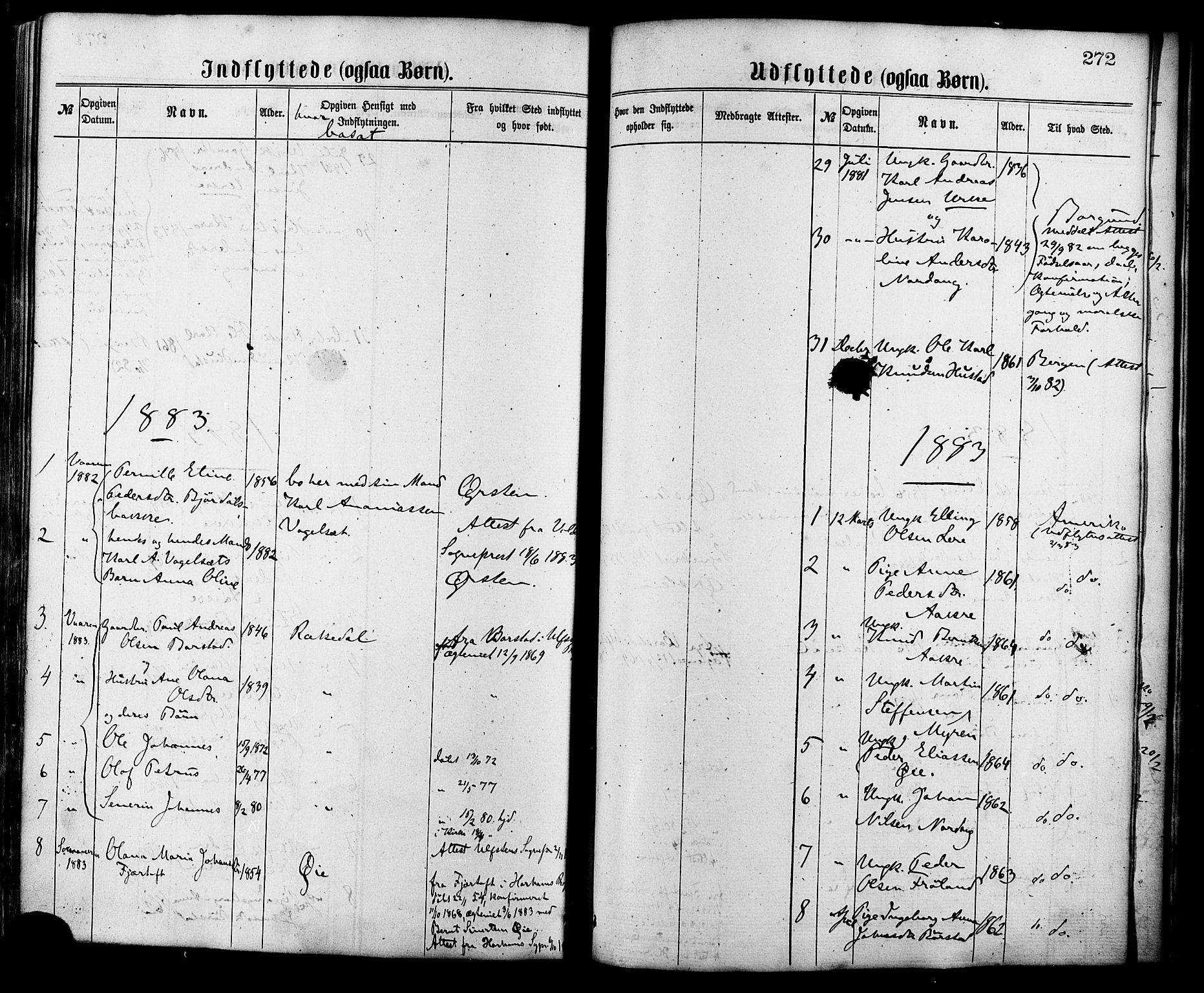 Ministerialprotokoller, klokkerbøker og fødselsregistre - Møre og Romsdal, SAT/A-1454/515/L0210: Parish register (official) no. 515A06, 1868-1885, p. 272
