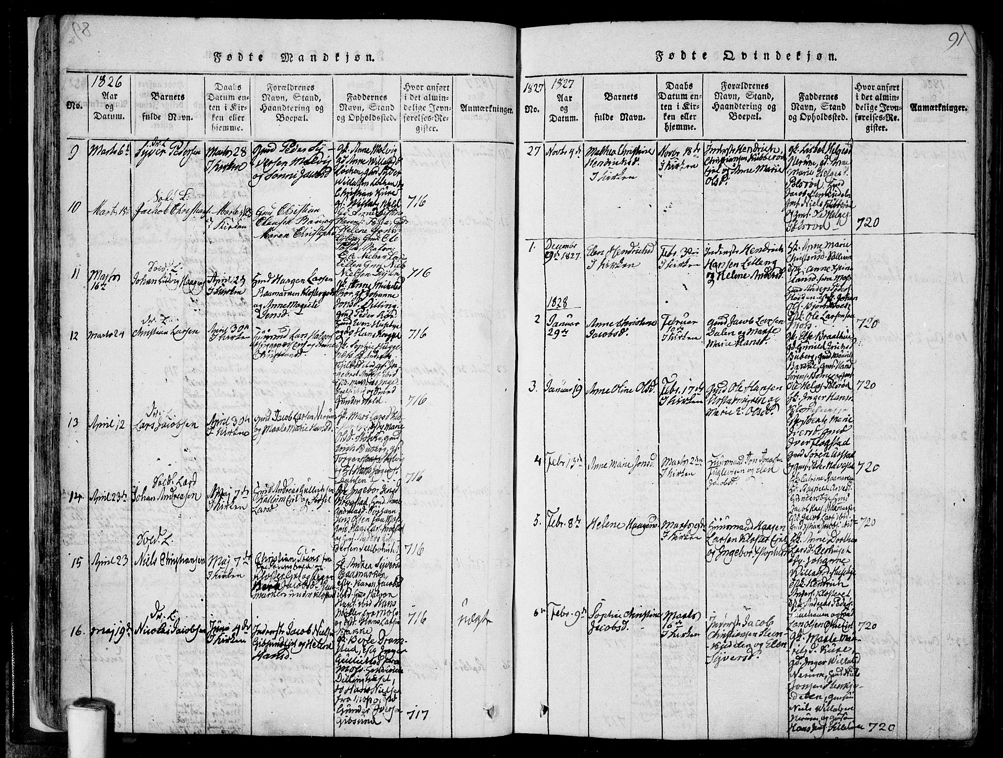 Rygge prestekontor Kirkebøker, SAO/A-10084b/F/Fa/L0003: Parish register (official) no. 3, 1814-1836, p. 90-91