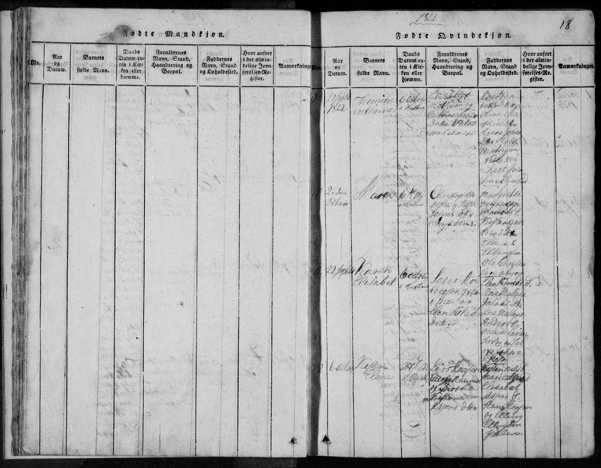 Eigersund sokneprestkontor, AV/SAST-A-101807/S08/L0008: Parish register (official) no. A 8, 1816-1847, p. 18