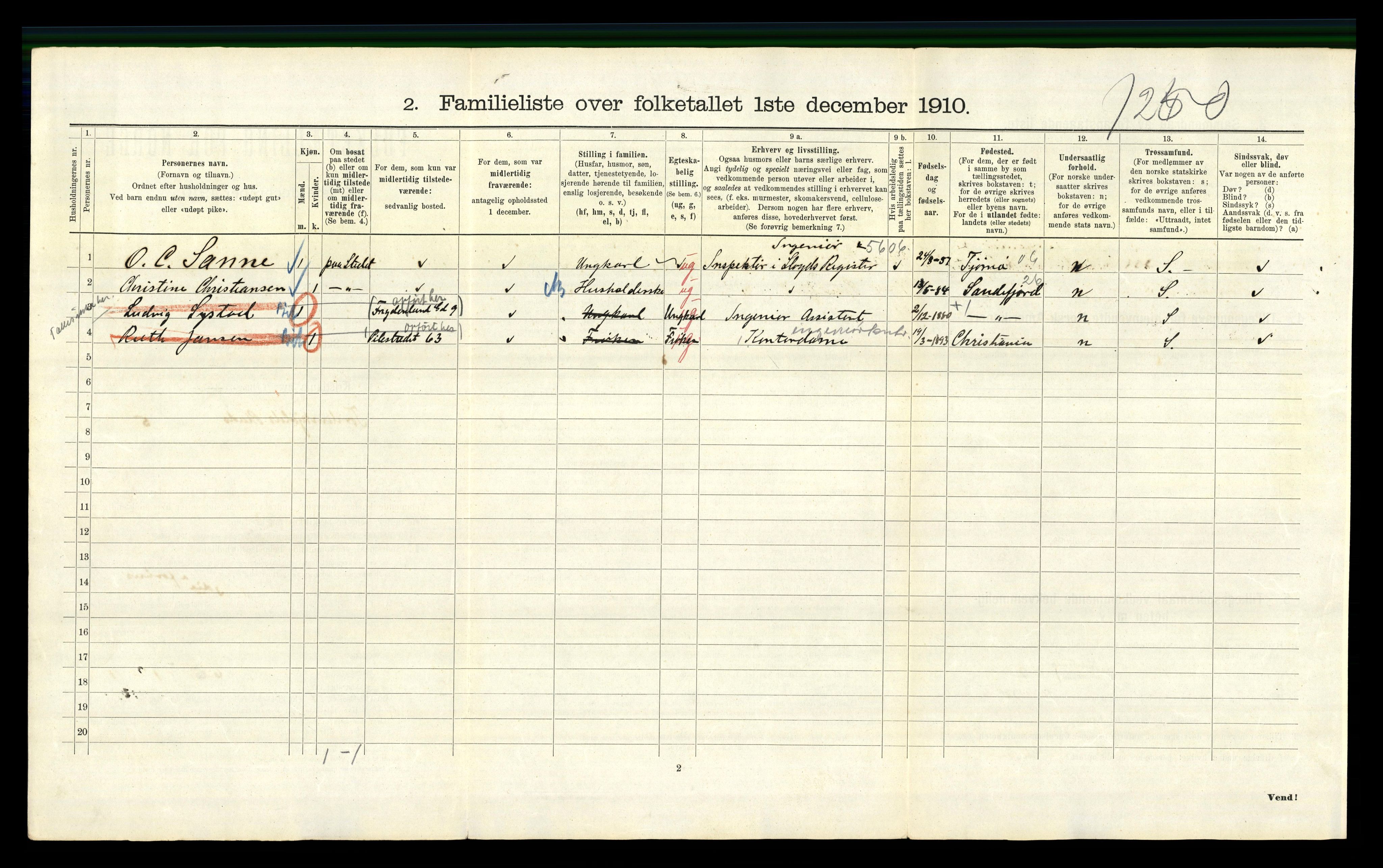 RA, 1910 census for Kristiania, 1910, p. 109460