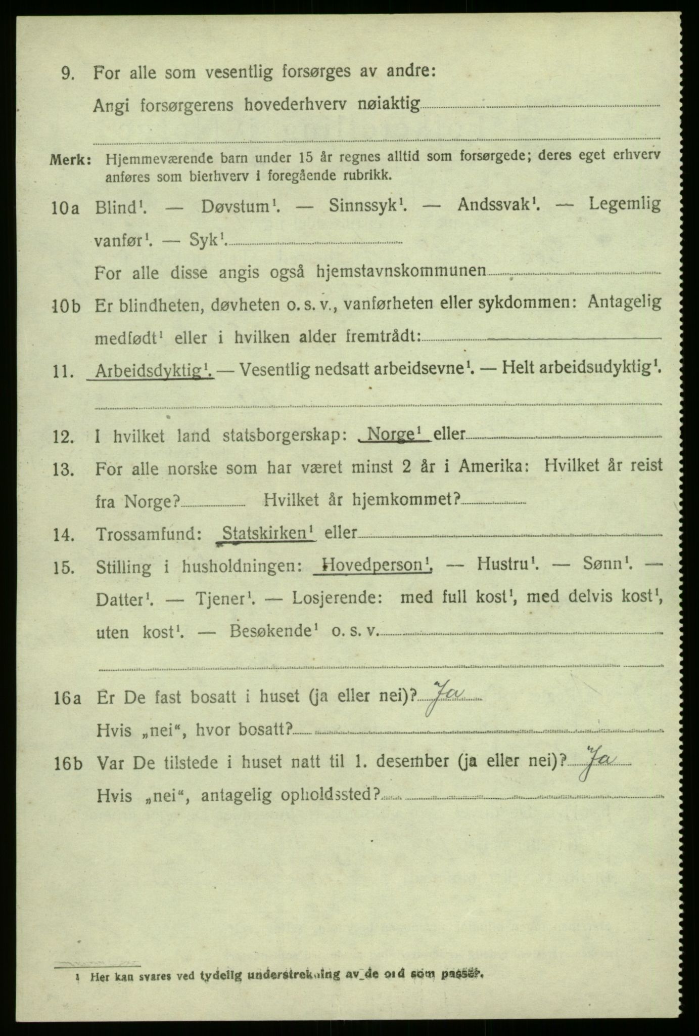 SAB, 1920 census for Sogndal, 1920, p. 2648