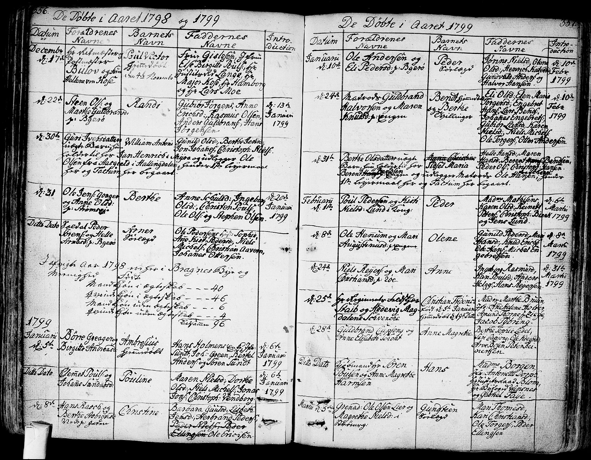 Bragernes kirkebøker, SAKO/A-6/F/Fa/L0006a: Parish register (official) no. I 6, 1782-1814, p. 356-357