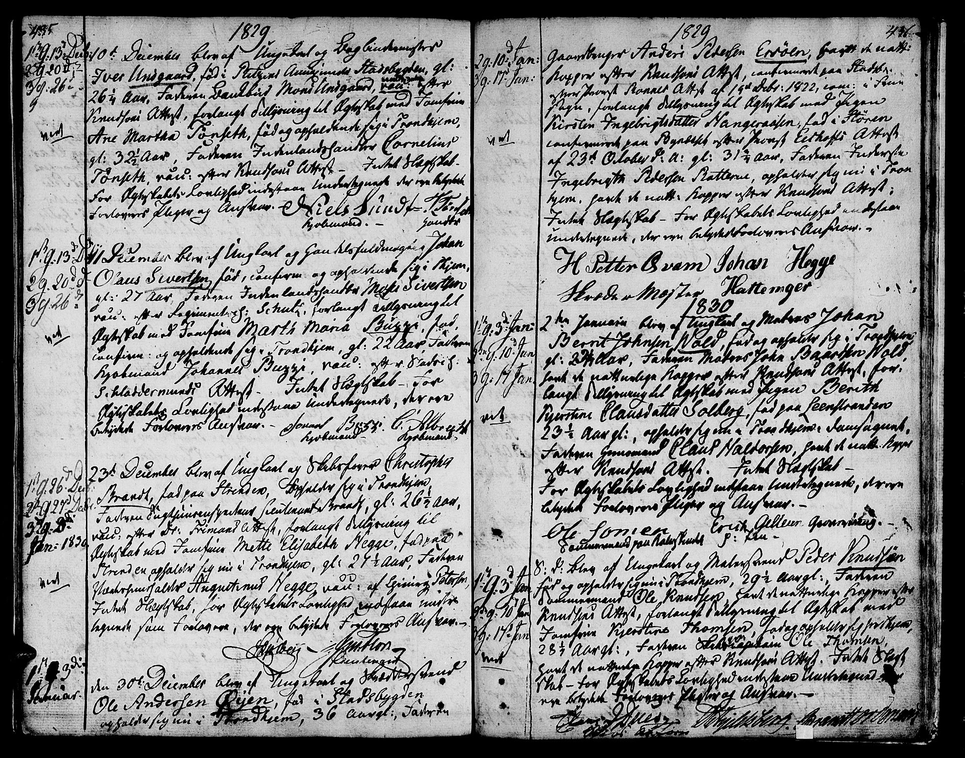 Ministerialprotokoller, klokkerbøker og fødselsregistre - Sør-Trøndelag, SAT/A-1456/601/L0042: Parish register (official) no. 601A10, 1802-1830, p. 435-436