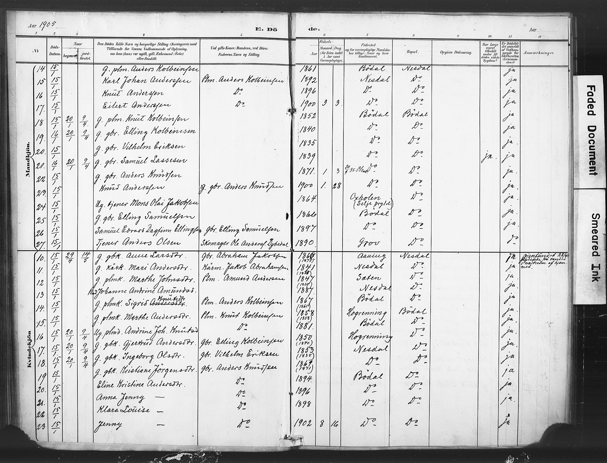 Stryn Sokneprestembete, AV/SAB-A-82501: Parish register (official) no. C 1, 1878-1907