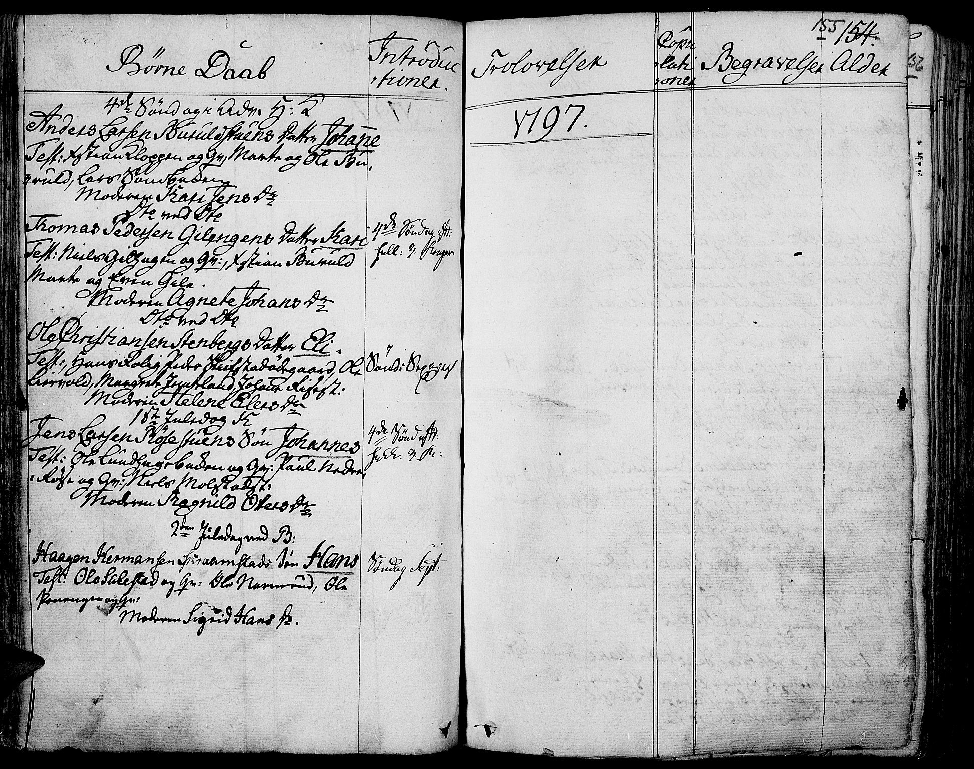 Toten prestekontor, SAH/PREST-102/H/Ha/Haa/L0007: Parish register (official) no. 7, 1794-1809, p. 155
