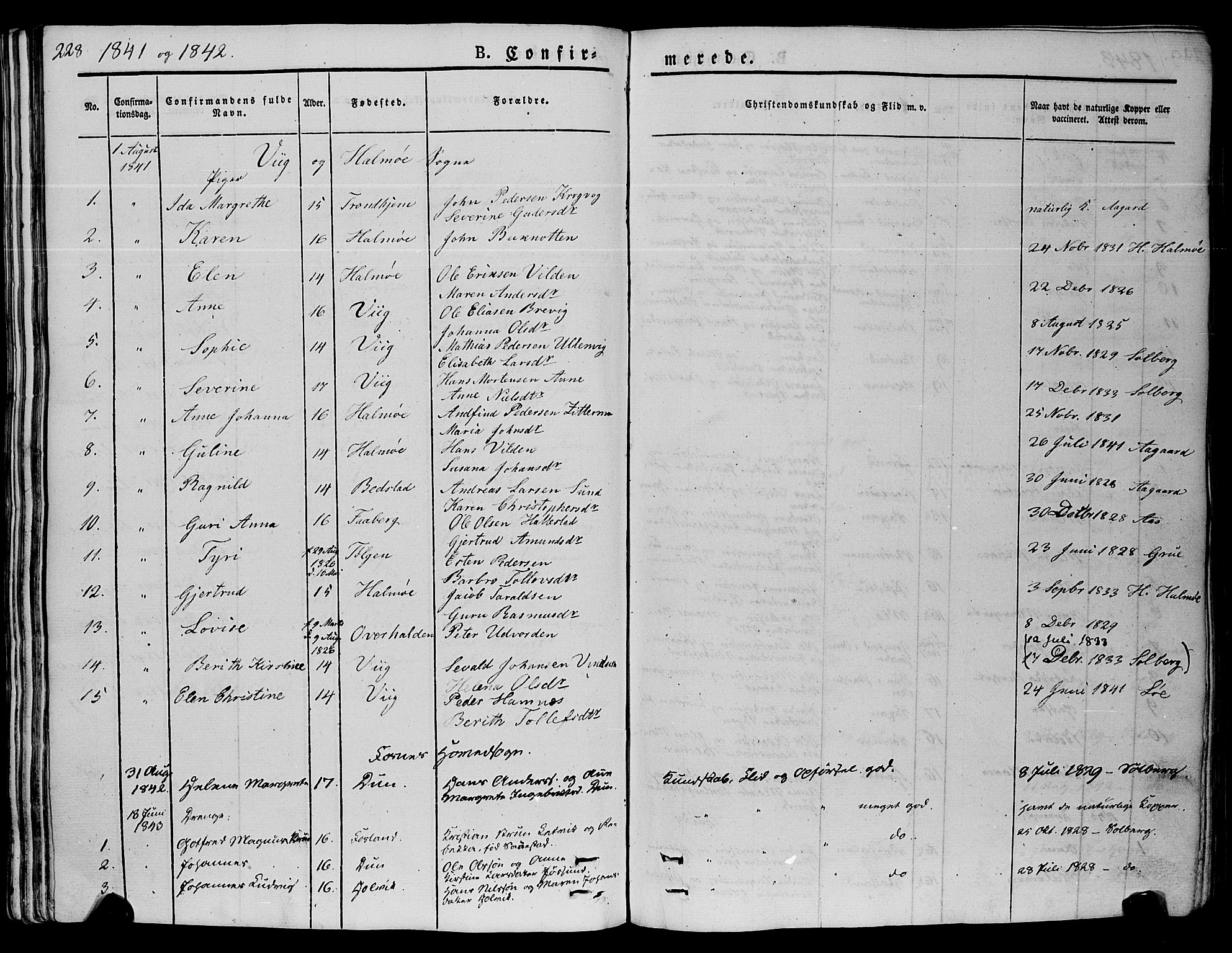 Ministerialprotokoller, klokkerbøker og fødselsregistre - Nord-Trøndelag, SAT/A-1458/773/L0614: Parish register (official) no. 773A05, 1831-1856, p. 228