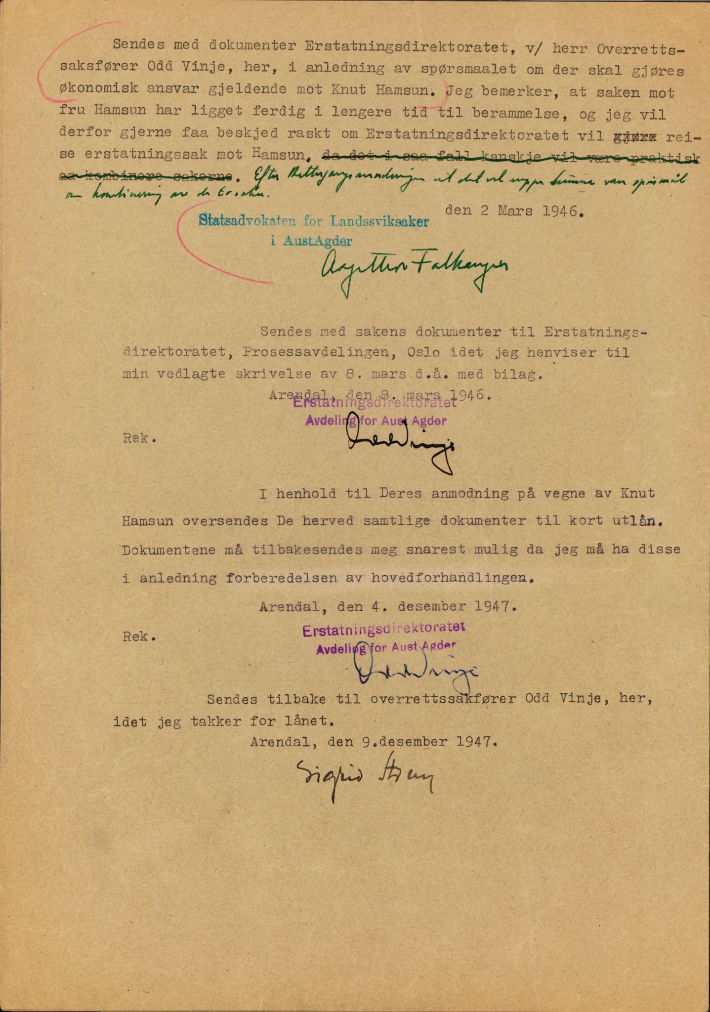 Landssvikarkivet, Arendal politikammer, AV/RA-S-3138-25/D/Dc, 1945-1951, p. 17