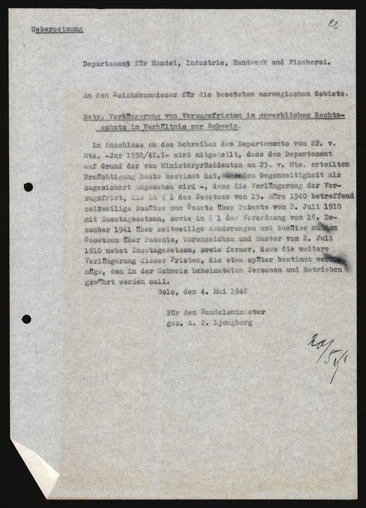 Forsvarets Overkommando. 2 kontor. Arkiv 11.4. Spredte tyske arkivsaker, AV/RA-RAFA-7031/D/Dar/Darb/L0013: Reichskommissariat - Hauptabteilung Vervaltung, 1917-1942, p. 1539