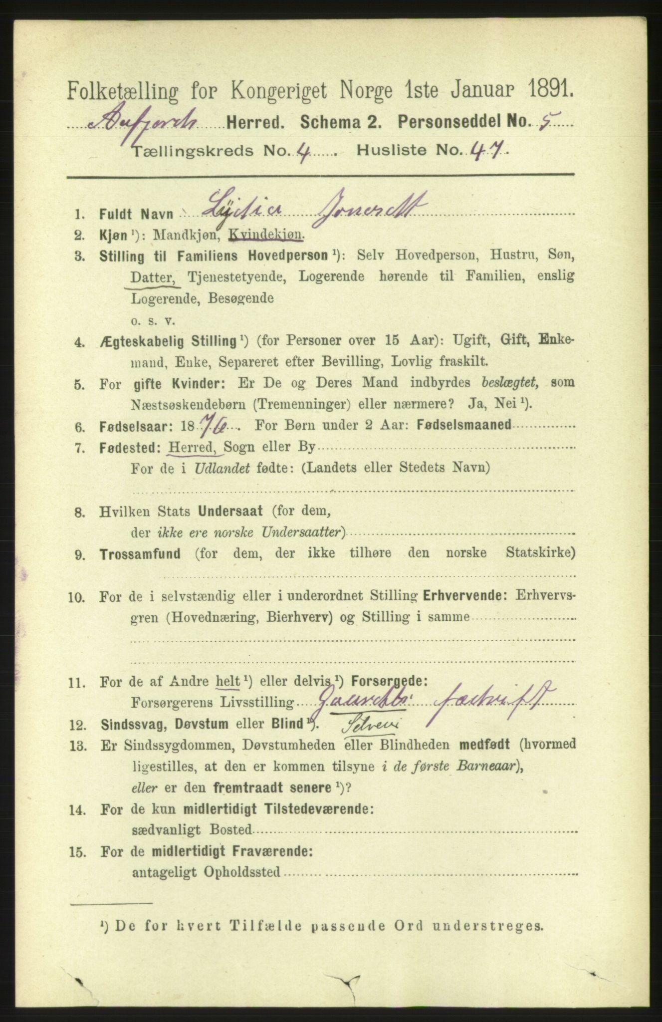 RA, 1891 census for 1630 Åfjord, 1891, p. 1146