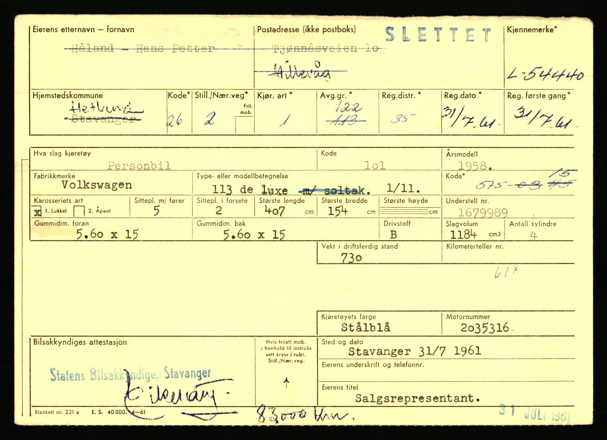 Stavanger trafikkstasjon, AV/SAST-A-101942/0/F/L0054: L-54200 - L-55699, 1930-1971, p. 499