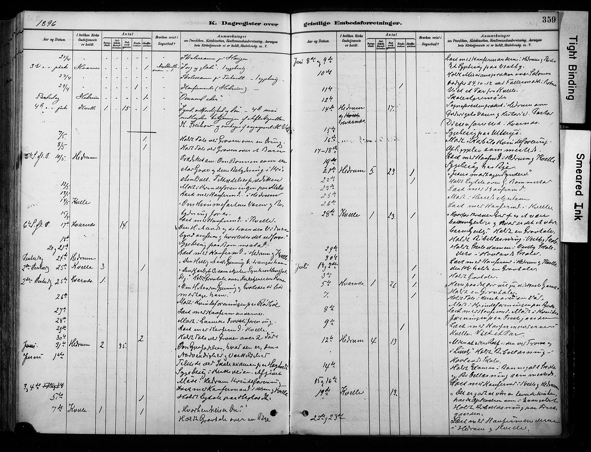 Hedrum kirkebøker, AV/SAKO-A-344/F/Fa/L0009: Parish register (official) no. I 9, 1881-1903, p. 359