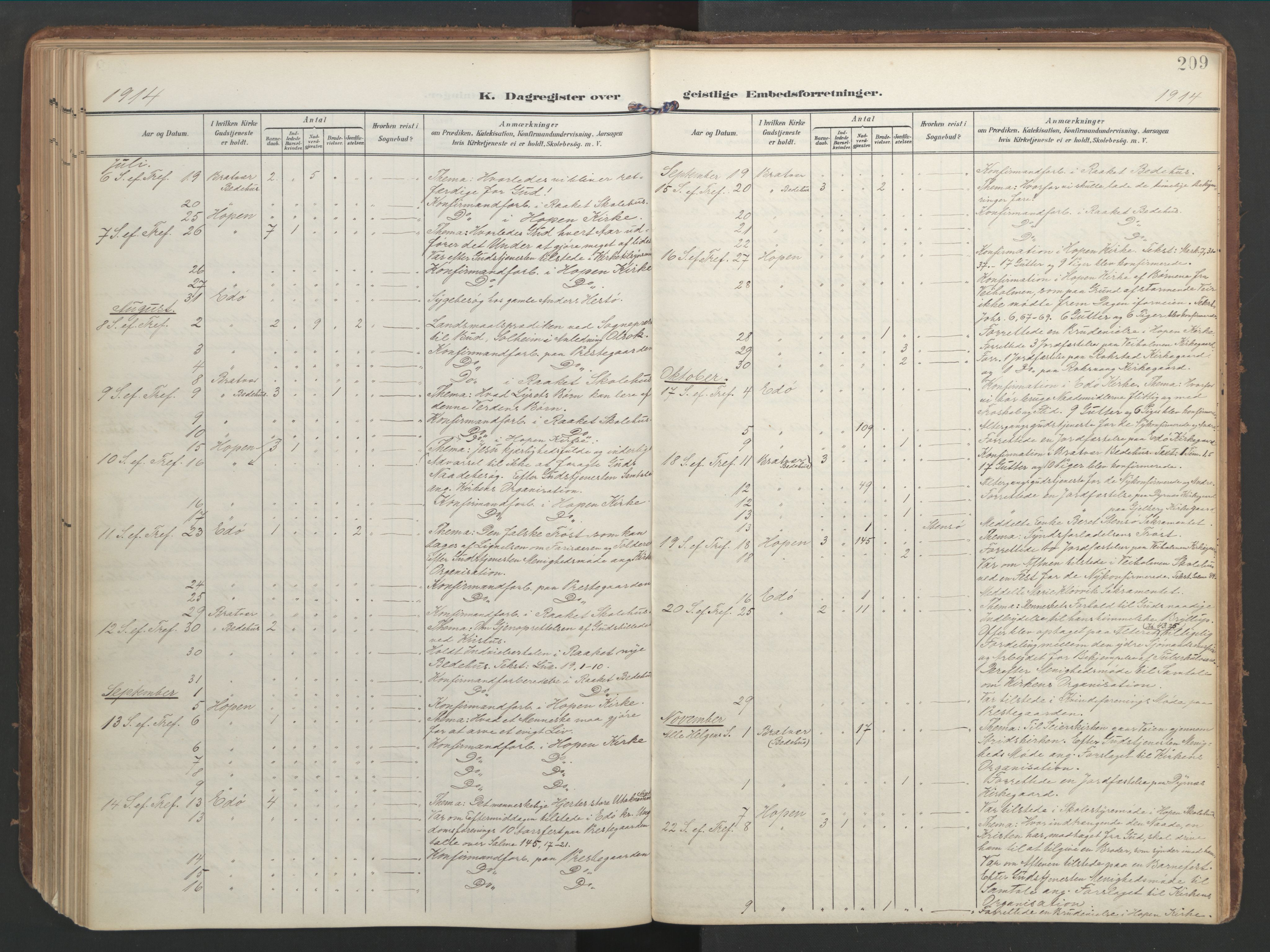 Ministerialprotokoller, klokkerbøker og fødselsregistre - Møre og Romsdal, AV/SAT-A-1454/583/L0955: Parish register (official) no. 583A02, 1907-1926, p. 209