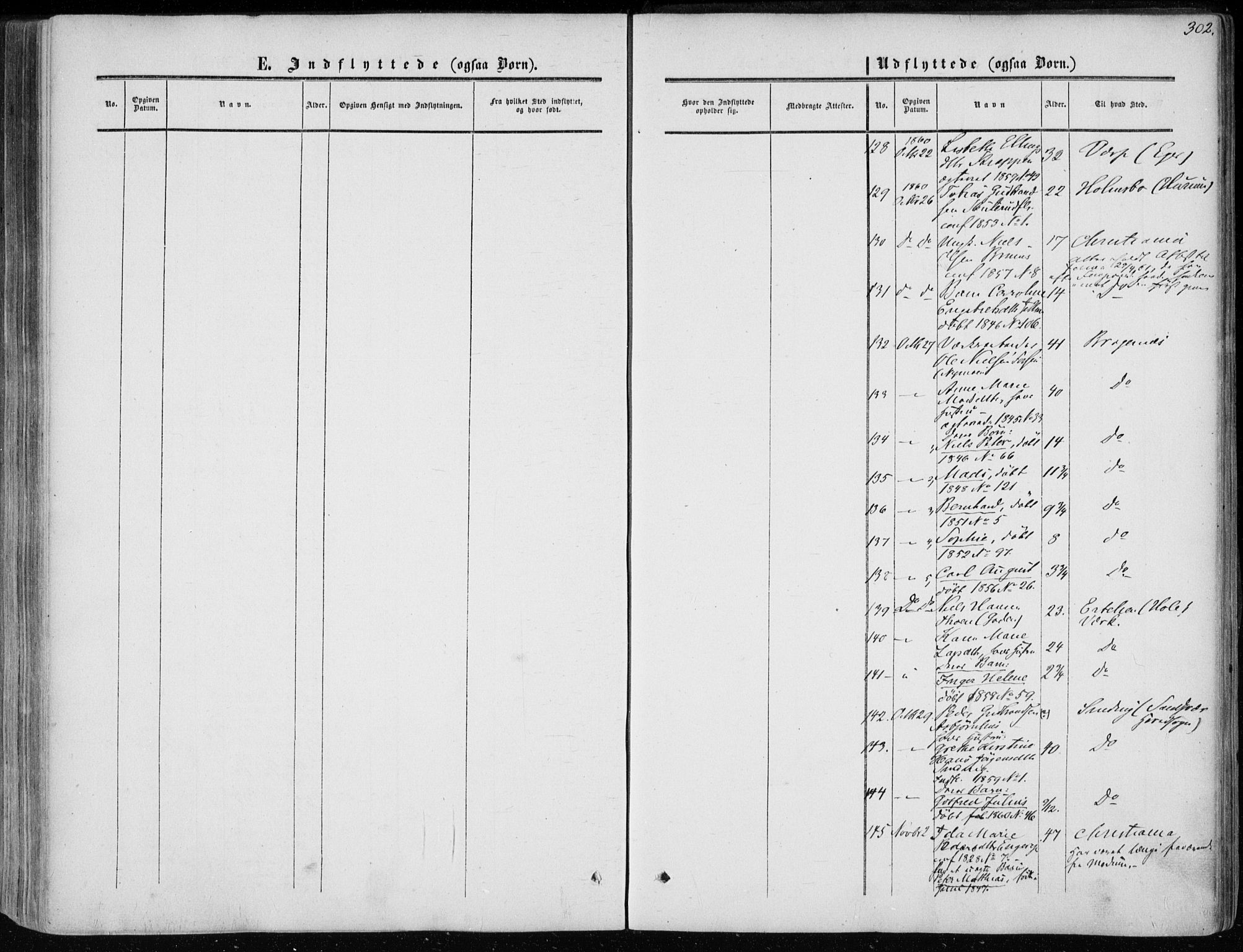 Modum kirkebøker, AV/SAKO-A-234/F/Fa/L0009: Parish register (official) no. 9, 1860-1864, p. 302
