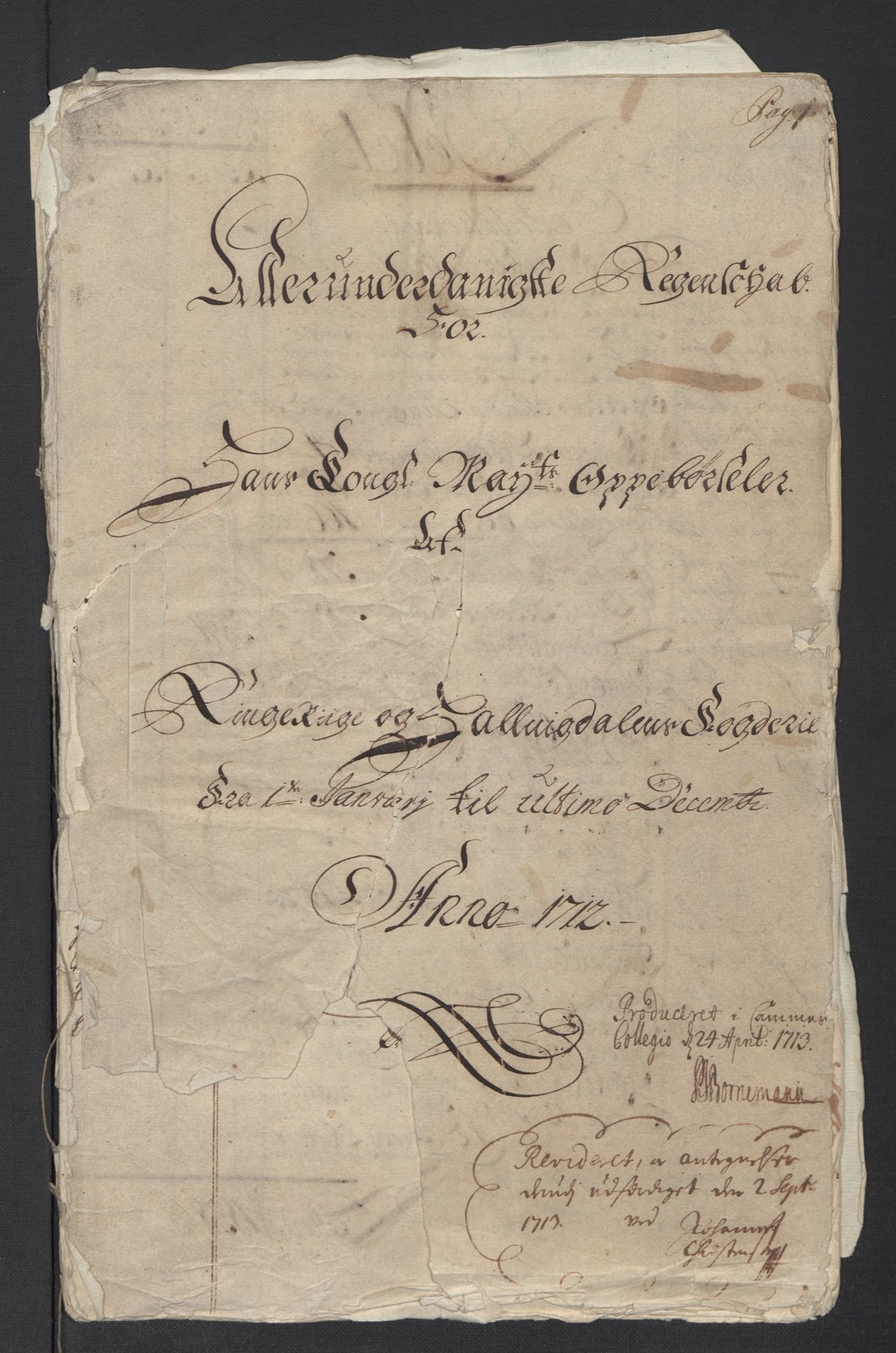 Rentekammeret inntil 1814, Reviderte regnskaper, Fogderegnskap, RA/EA-4092/R23/L1470: Fogderegnskap Ringerike og Hallingdal, 1712, p. 5