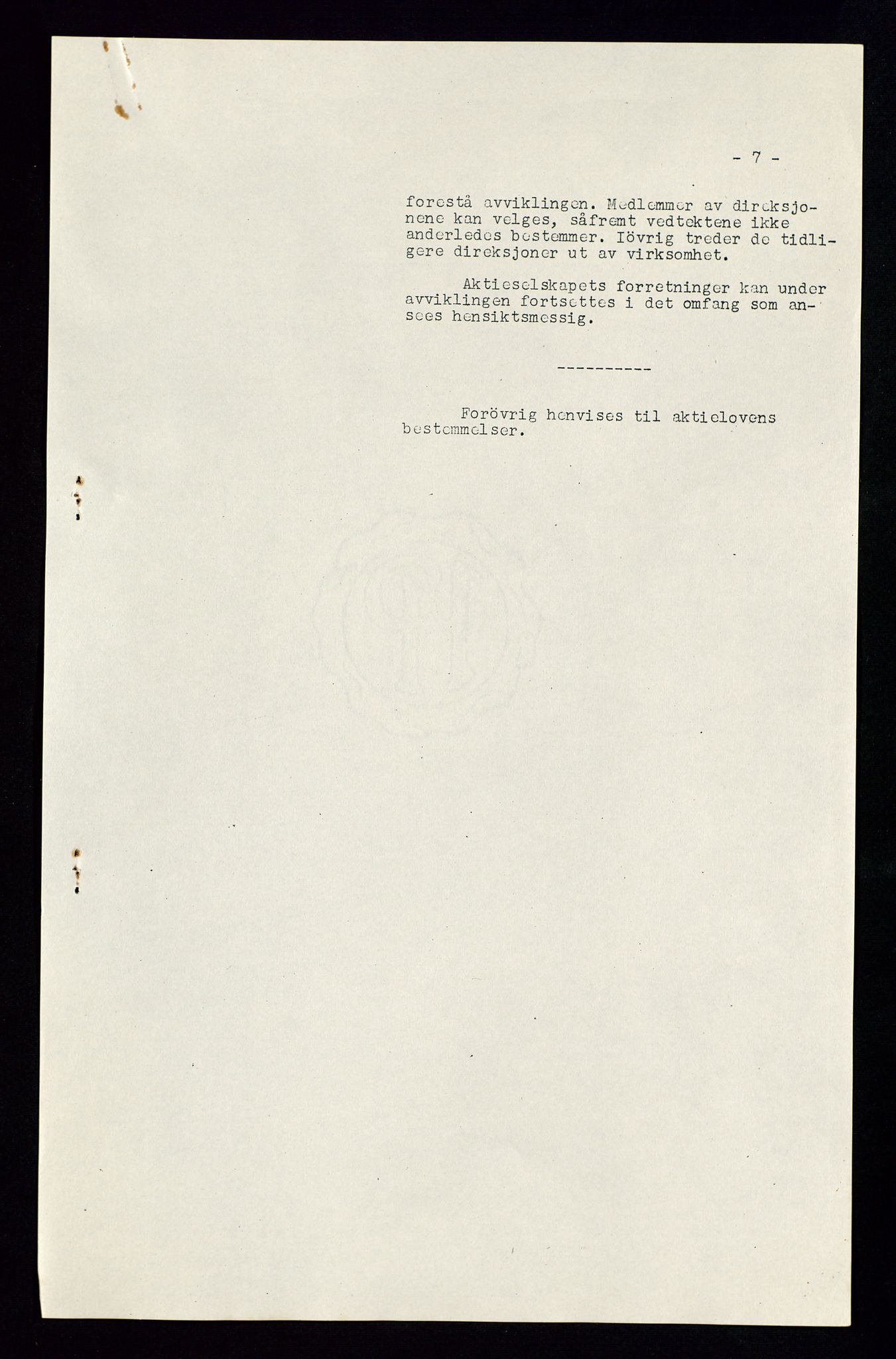 PA 1534 - Østlandske Petroleumscompagni A/S, AV/SAST-A-101954/A/Aa/L0002/0007: Generalforsamlinger. / Ekstraordinær generalforsamling, 1937, p. 11