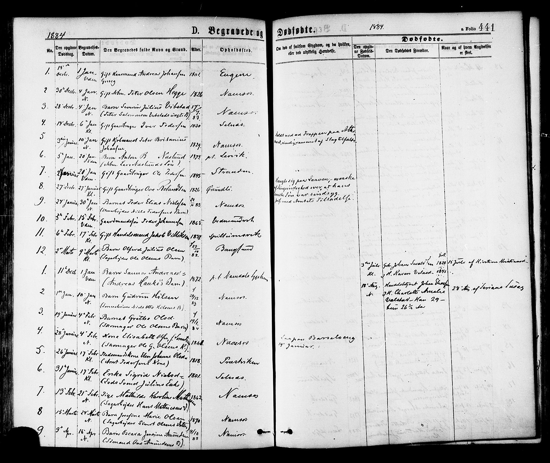 Ministerialprotokoller, klokkerbøker og fødselsregistre - Nord-Trøndelag, SAT/A-1458/768/L0572: Parish register (official) no. 768A07, 1874-1886, p. 441
