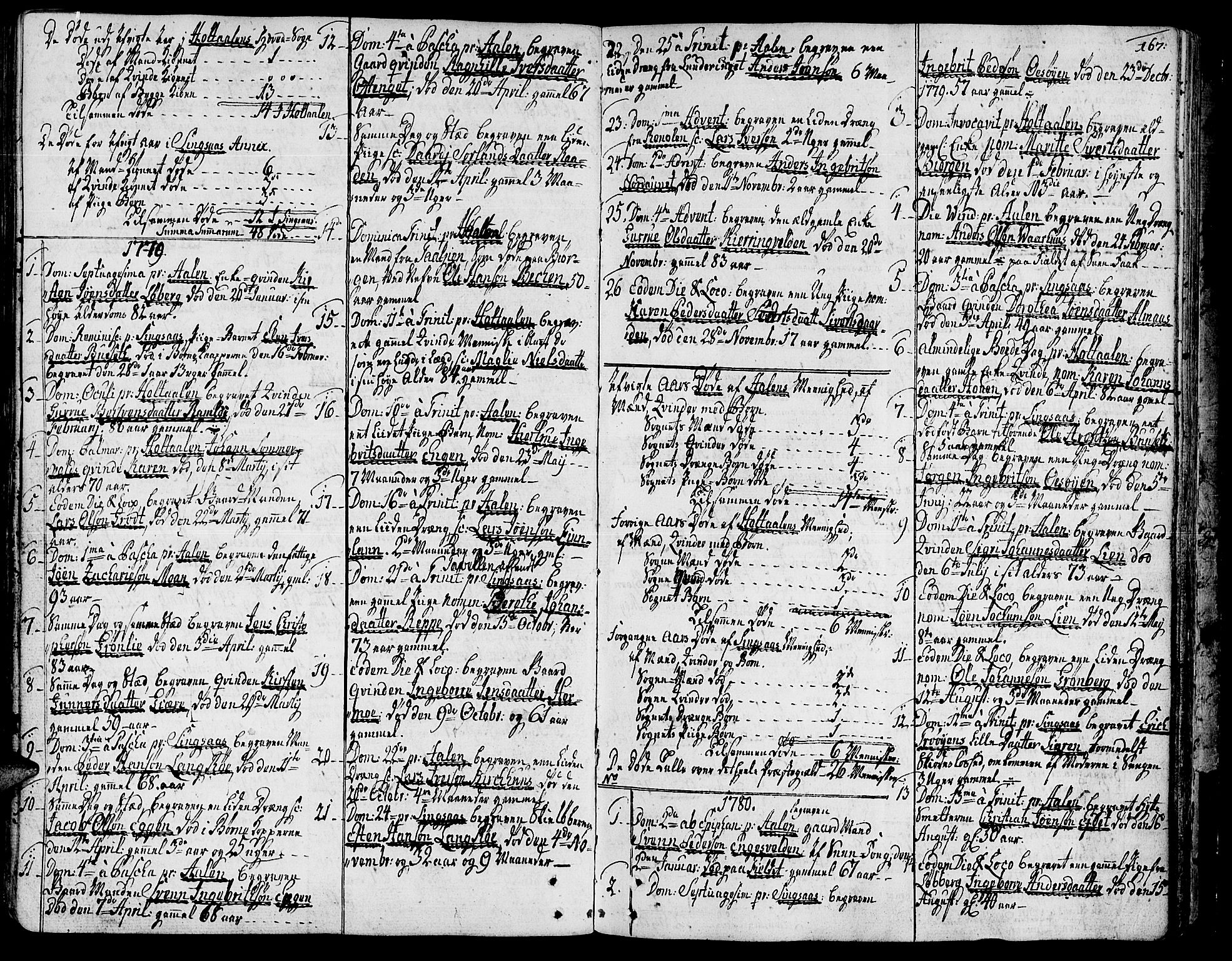 Ministerialprotokoller, klokkerbøker og fødselsregistre - Sør-Trøndelag, SAT/A-1456/685/L0952: Parish register (official) no. 685A01, 1745-1804, p. 167
