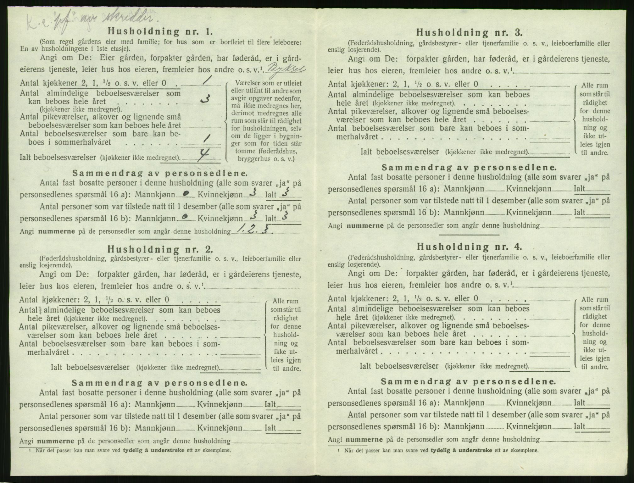 SAT, 1920 census for Hen, 1920, p. 207