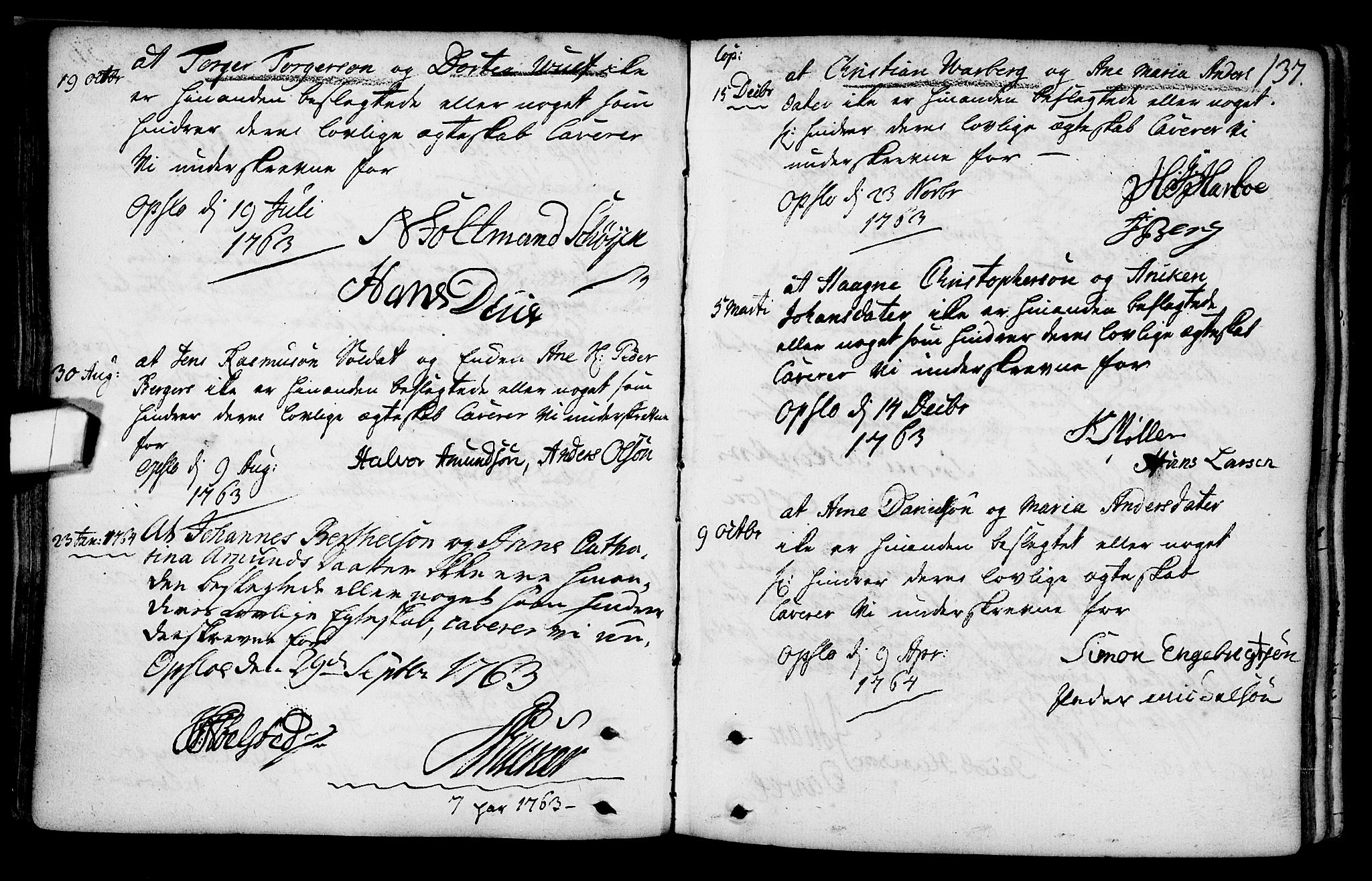 Gamlebyen prestekontor Kirkebøker, AV/SAO-A-10884/F/Fa/L0001: Parish register (official) no. 1, 1734-1818, p. 137