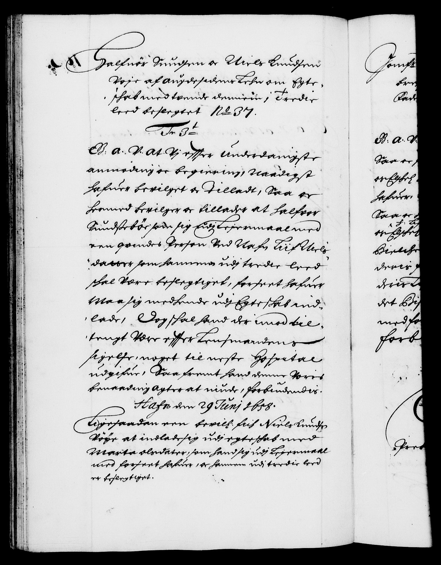 Danske Kanselli 1572-1799, RA/EA-3023/F/Fc/Fca/Fcaa/L0009: Norske registre (mikrofilm), 1657-1660, p. 103b