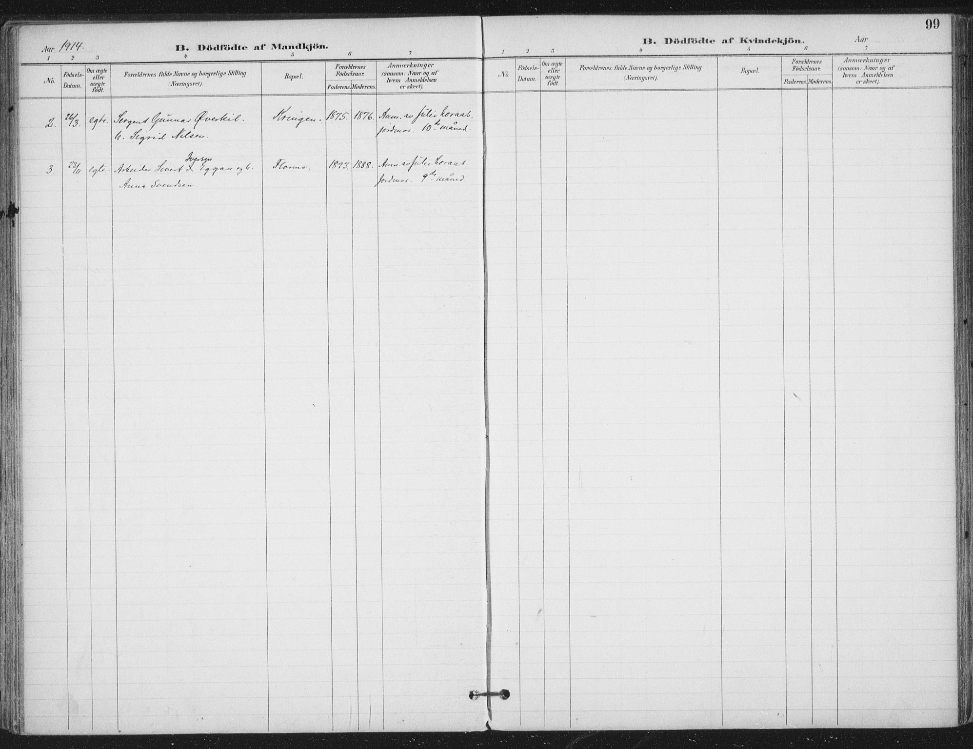 Ministerialprotokoller, klokkerbøker og fødselsregistre - Nord-Trøndelag, SAT/A-1458/703/L0031: Parish register (official) no. 703A04, 1893-1914, p. 99