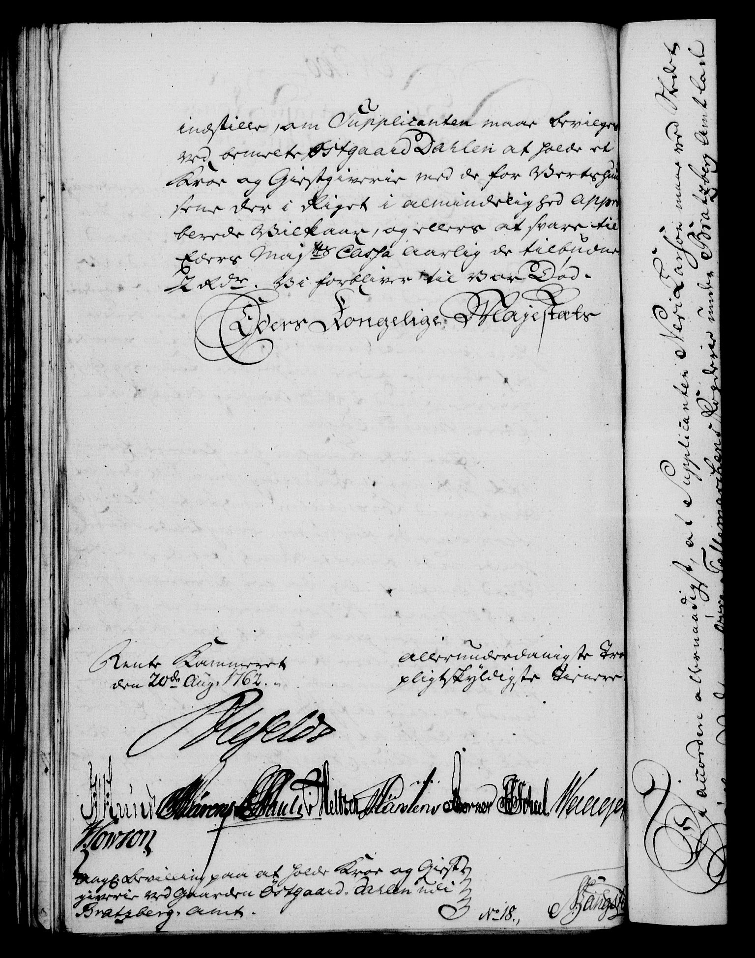 Rentekammeret, Kammerkanselliet, AV/RA-EA-3111/G/Gf/Gfa/L0044: Norsk relasjons- og resolusjonsprotokoll (merket RK 52.44), 1762, p. 382