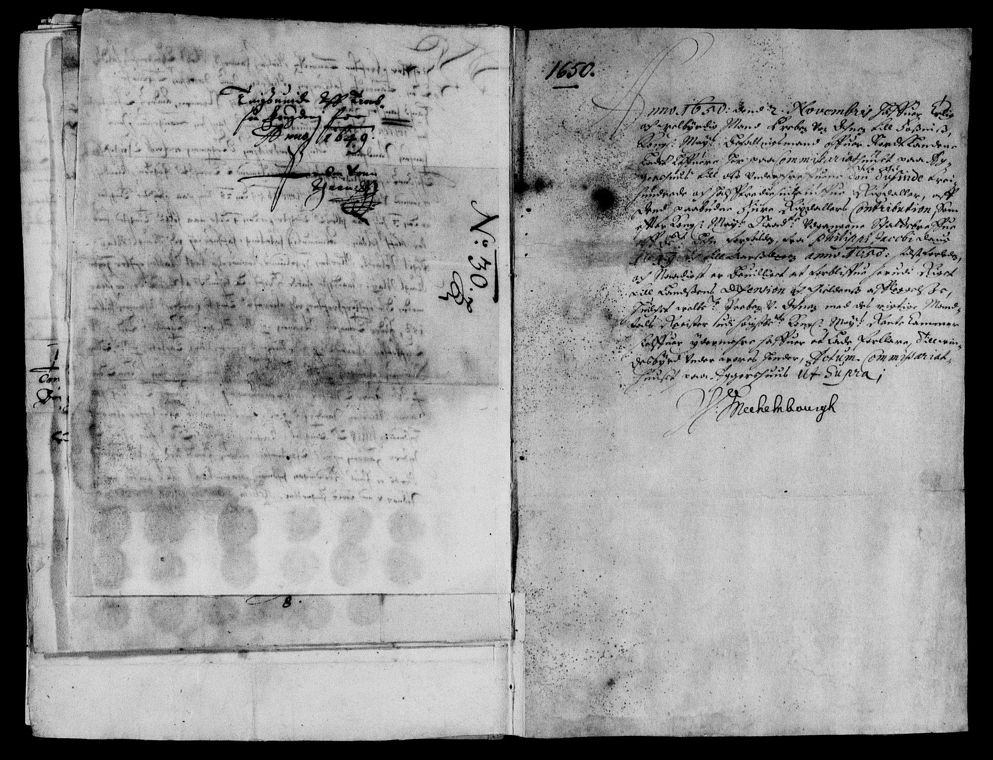 Rentekammeret inntil 1814, Reviderte regnskaper, Lensregnskaper, AV/RA-EA-5023/R/Rb/Rbz/L0036: Nordlandenes len, 1649-1650
