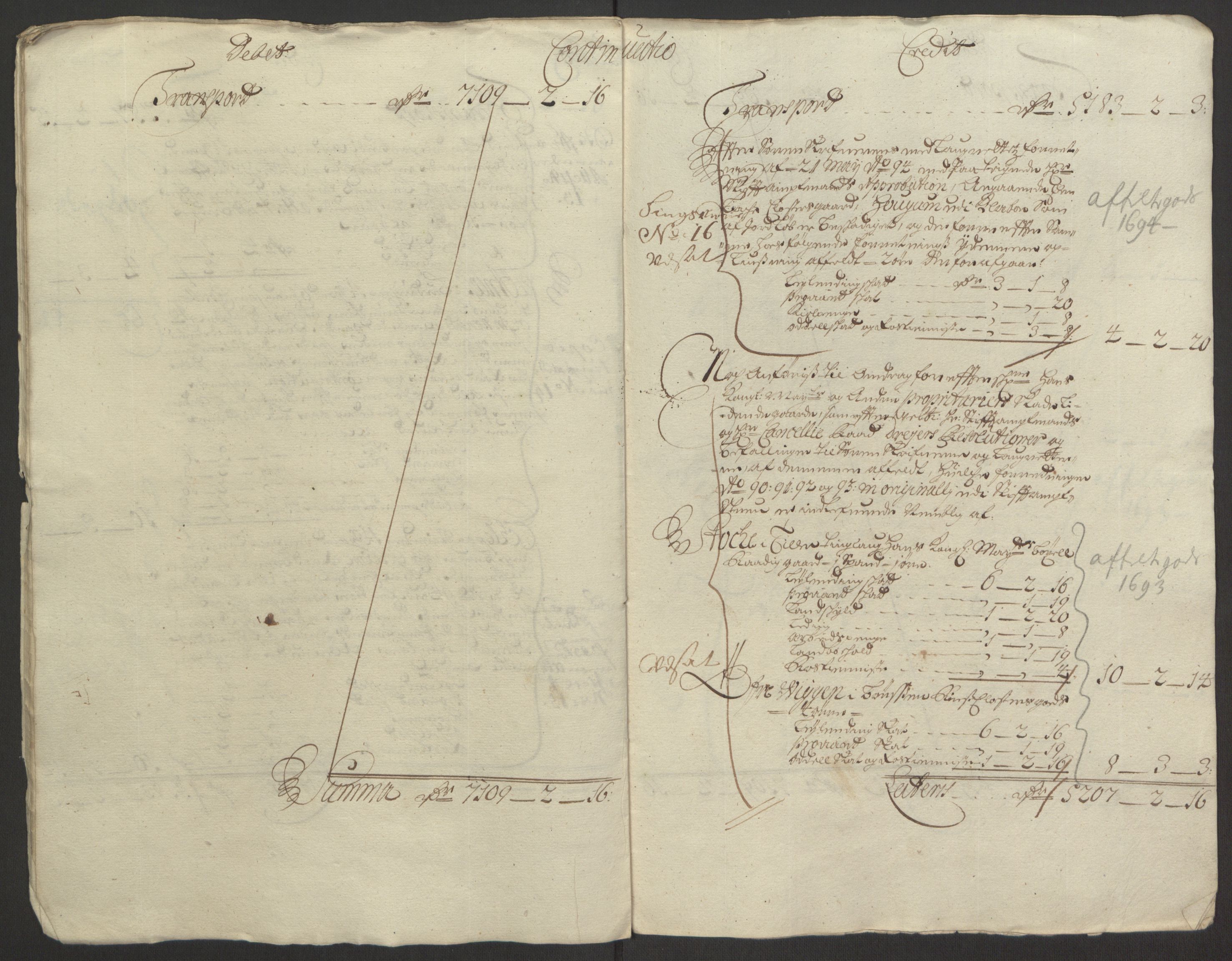 Rentekammeret inntil 1814, Reviderte regnskaper, Fogderegnskap, AV/RA-EA-4092/R61/L4104: Fogderegnskap Strinda og Selbu, 1693-1694, p. 194