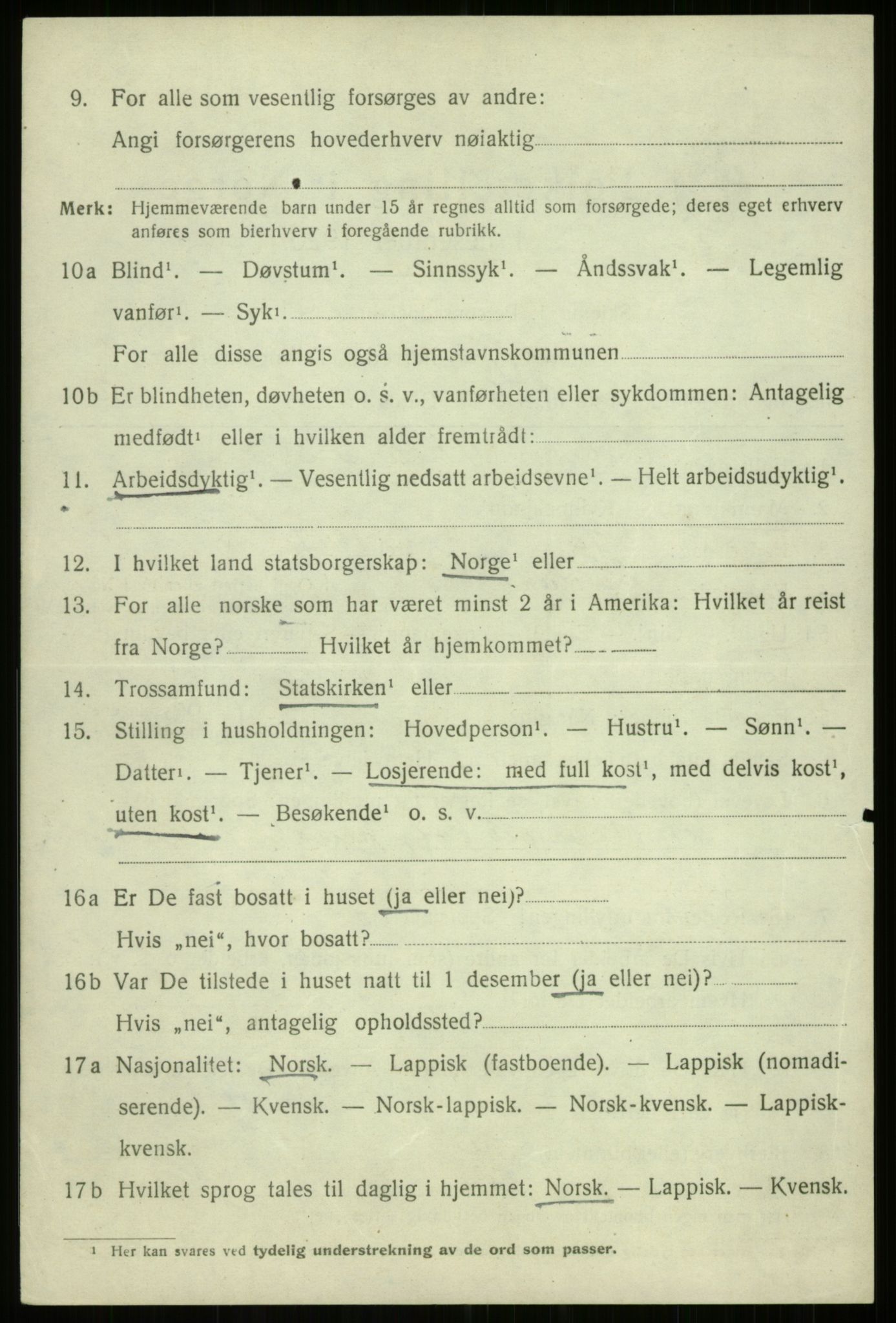 SATØ, 1920 census for Kvæfjord, 1920, p. 5730