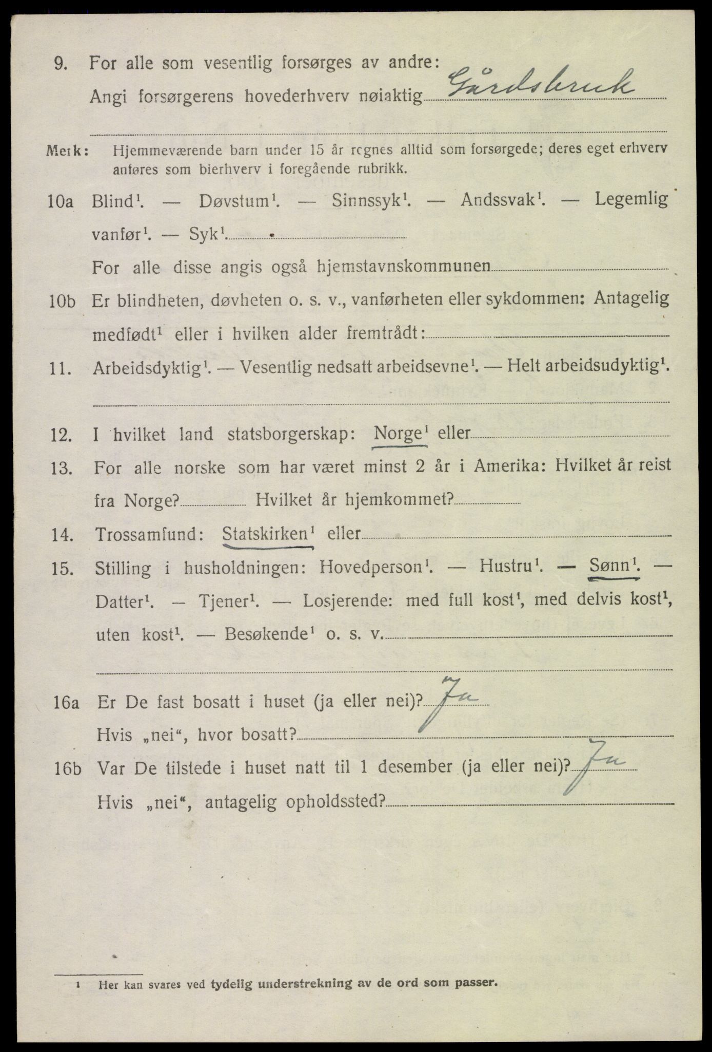 SAH, 1920 census for Øyer, 1920, p. 2142