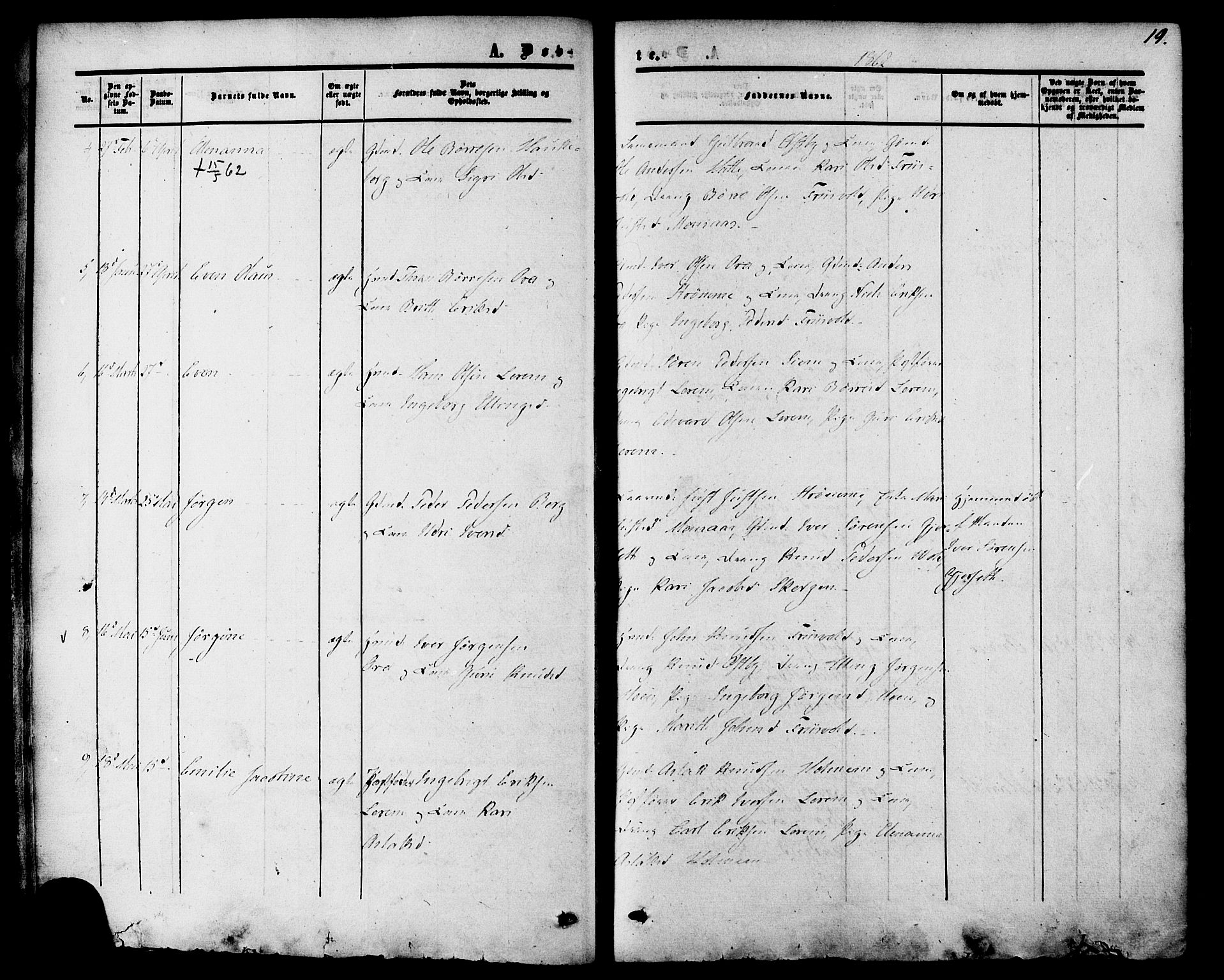 Ministerialprotokoller, klokkerbøker og fødselsregistre - Møre og Romsdal, AV/SAT-A-1454/542/L0552: Parish register (official) no. 542A02, 1854-1884, p. 19