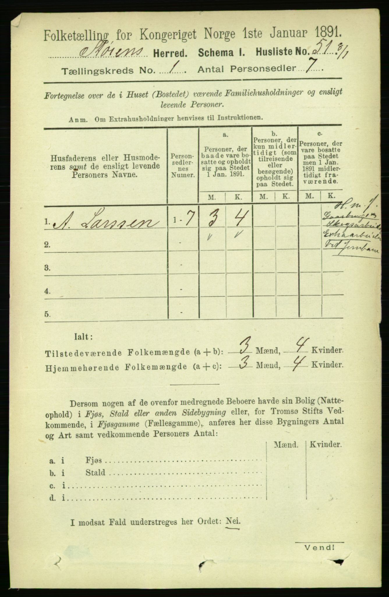 RA, 1891 census for 1648 Støren, 1891, p. 69