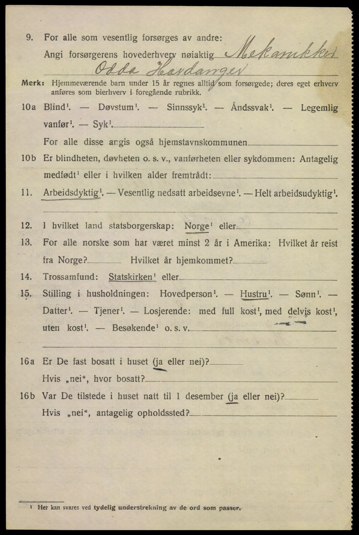 SAKO, 1920 census for Kragerø, 1920, p. 5768