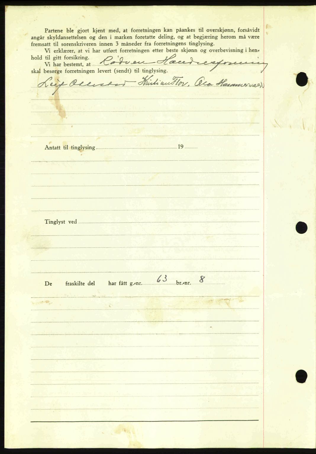 Romsdal sorenskriveri, AV/SAT-A-4149/1/2/2C: Mortgage book no. A17, 1944-1945, Diary no: : 1734/1944