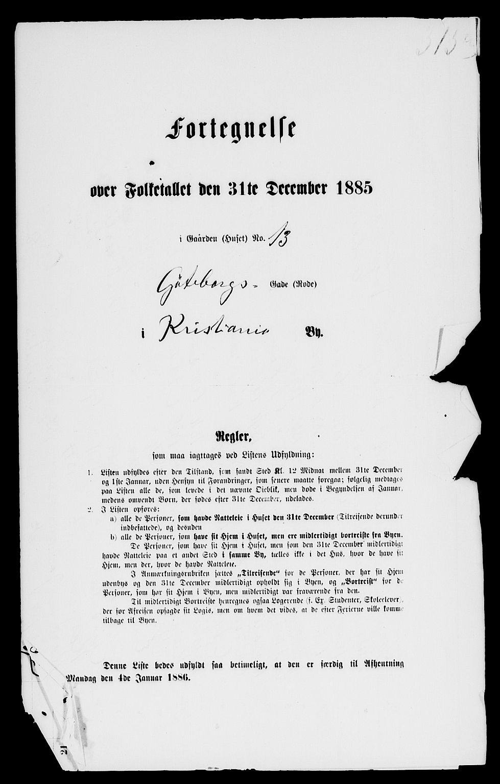 RA, 1885 census for 0301 Kristiania, 1885, p. 12258